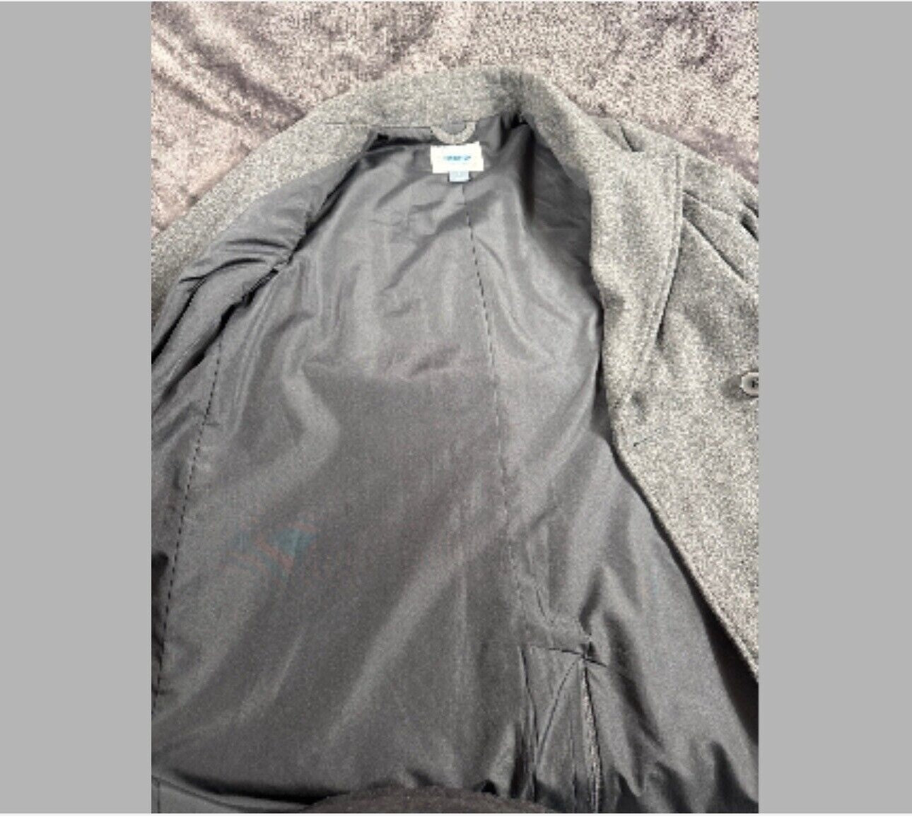 Old Navy Womens Coat Gray Wool Blend Double Breasted Peacoat Size S