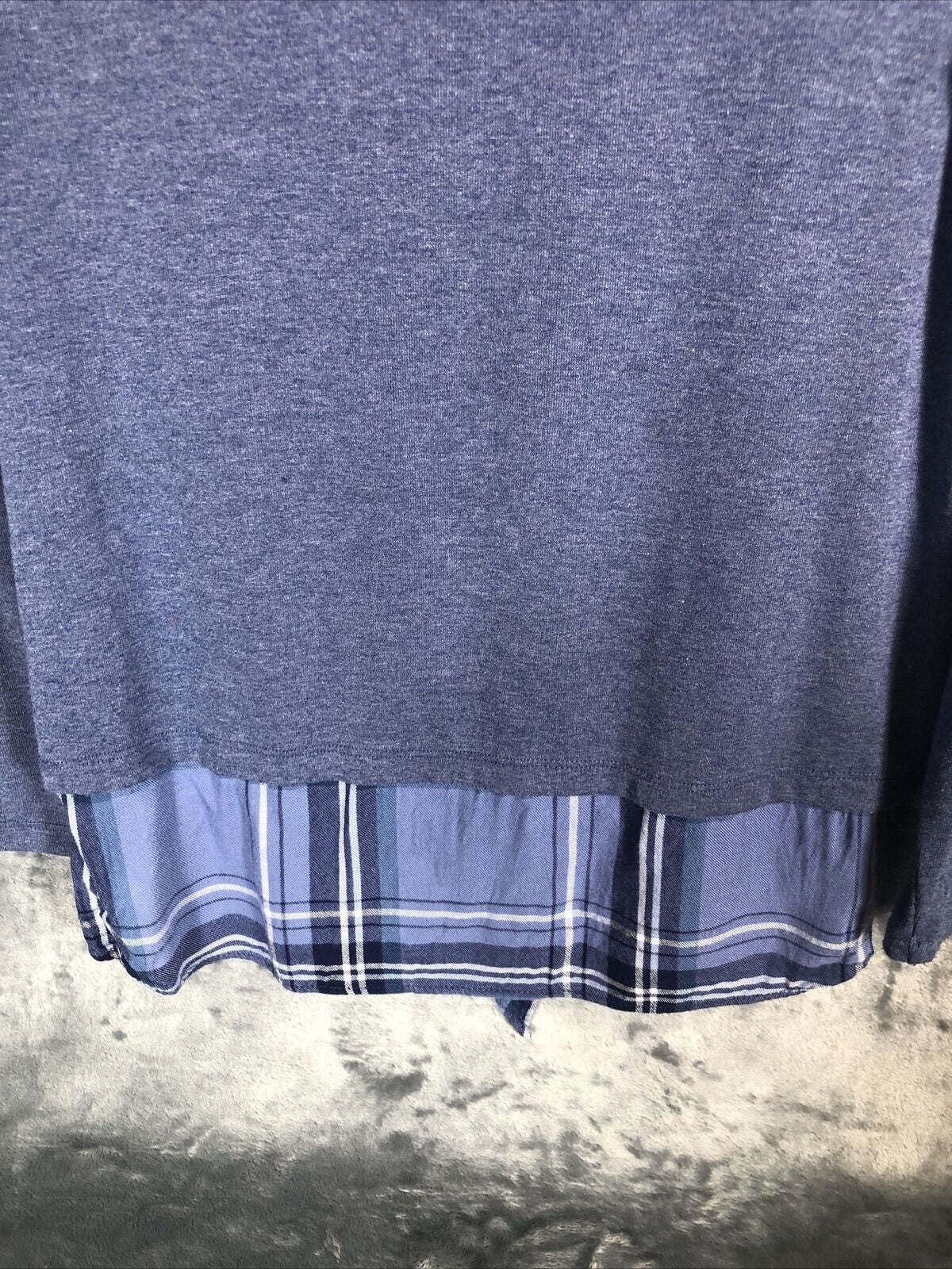 New Directions Women’s Shirt Blue Blouse Long Sleeve With Knot Size Small