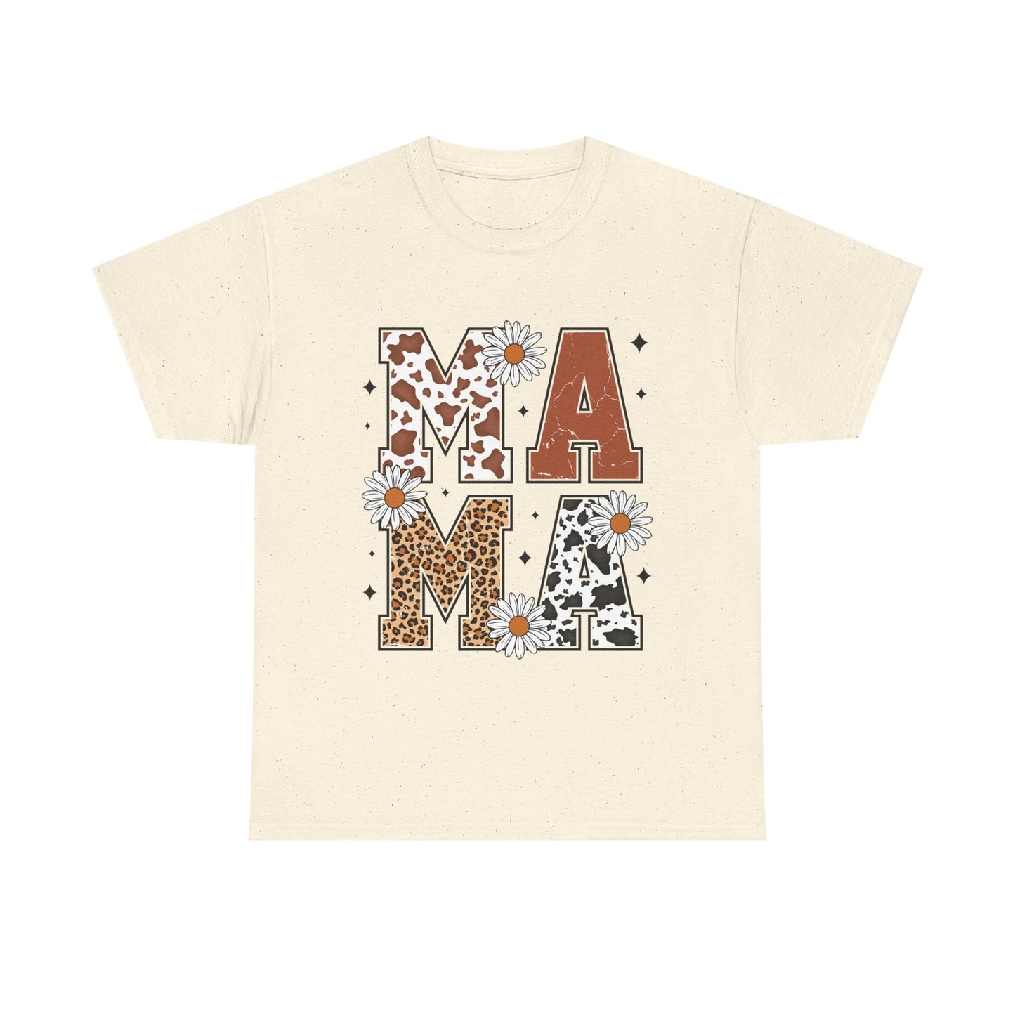 Leopard Mama Shirt Daisy Floral Mom Tee Retro Mother's Day Gift Mama T-Shirt
