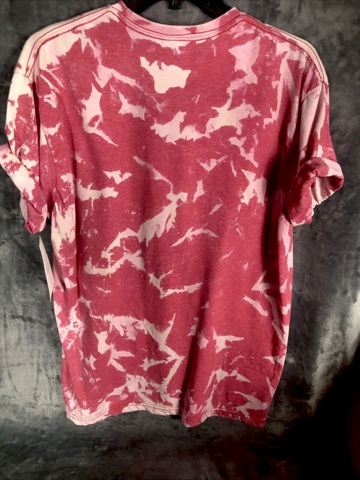 Best Mom Ever Shirt Women’s Large Custom Tye Dyed Bleached Handmade Pink T Short