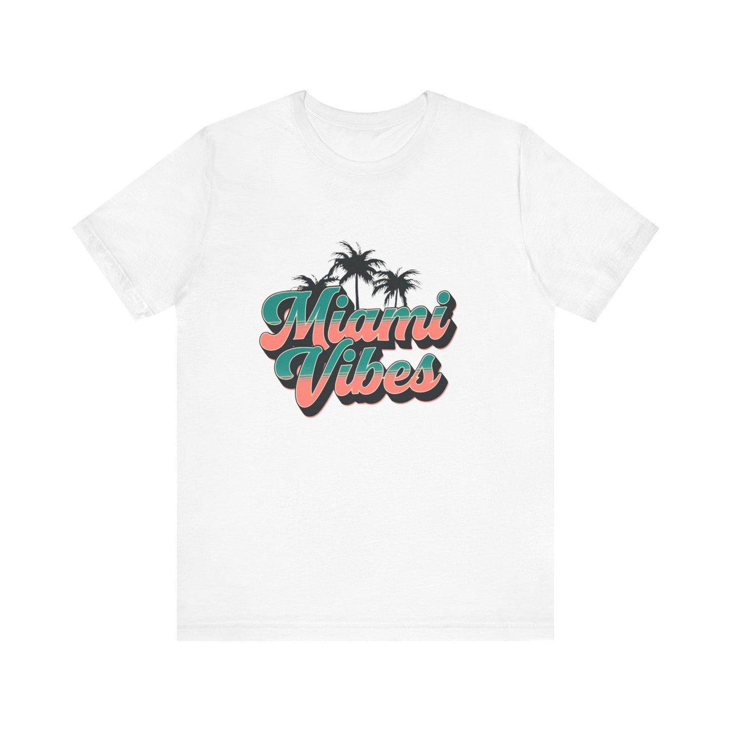 Womans T Shirt Miami Vibes Summer Fun Beach Tropical Getaways Vacation Apparel