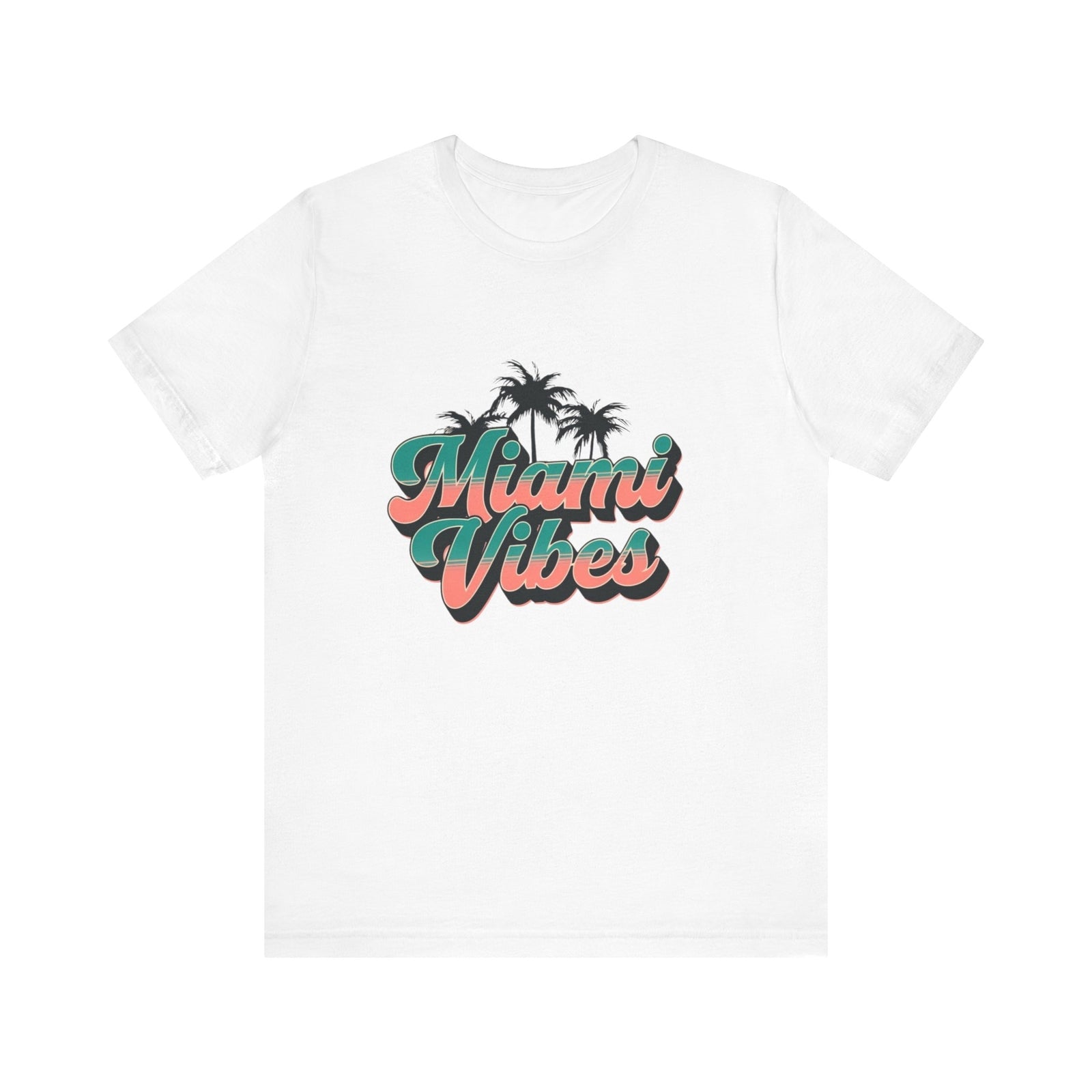 Womans T Shirt Miami Vibes Summer Fun Beach Tropical Getaways Vacation Apparel