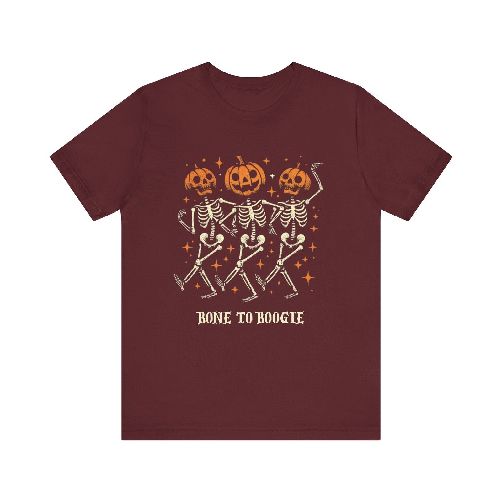 Womens Halloween T Shirt Pumpkin Skeleton Tee Spooky Season Fall Spooky Shirt 