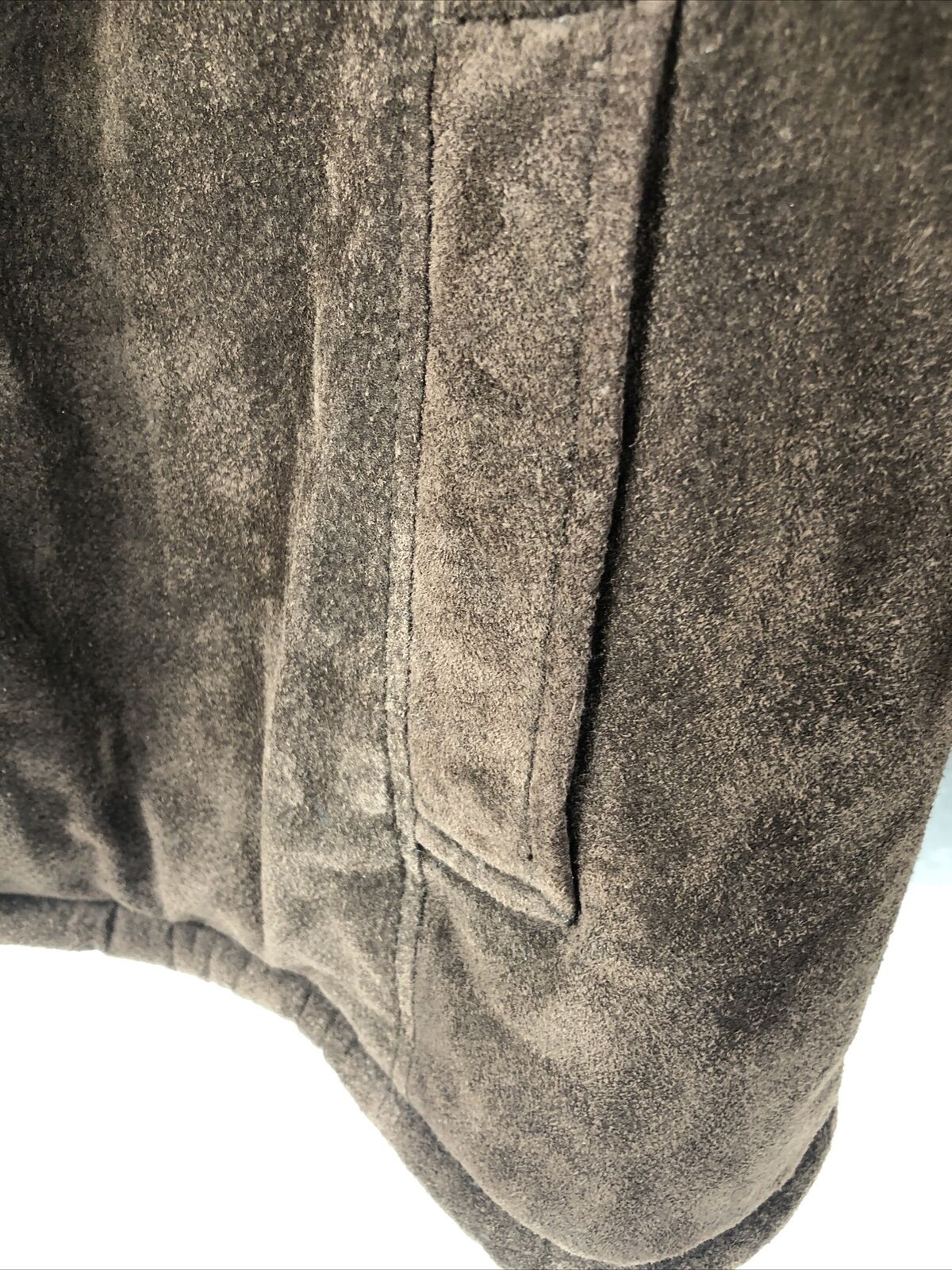 Guess Coat Woman’s Brown Suede Long Sleeve Casual Overcoat Size Adult Large