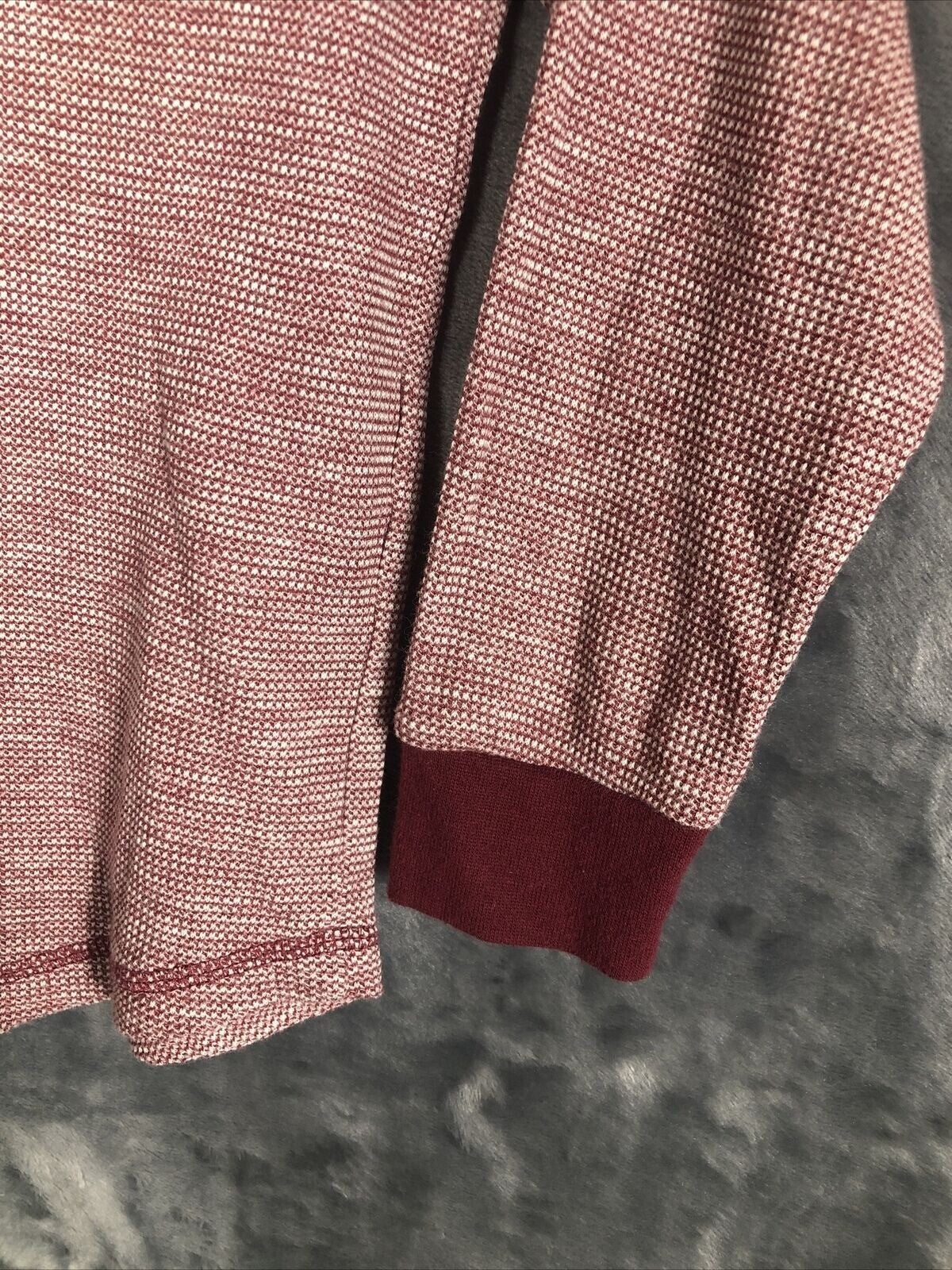 Old Navy Boys Long Sleeve Thermal Shirt Size S 6-7 Red & White Cotton Blend Casu
