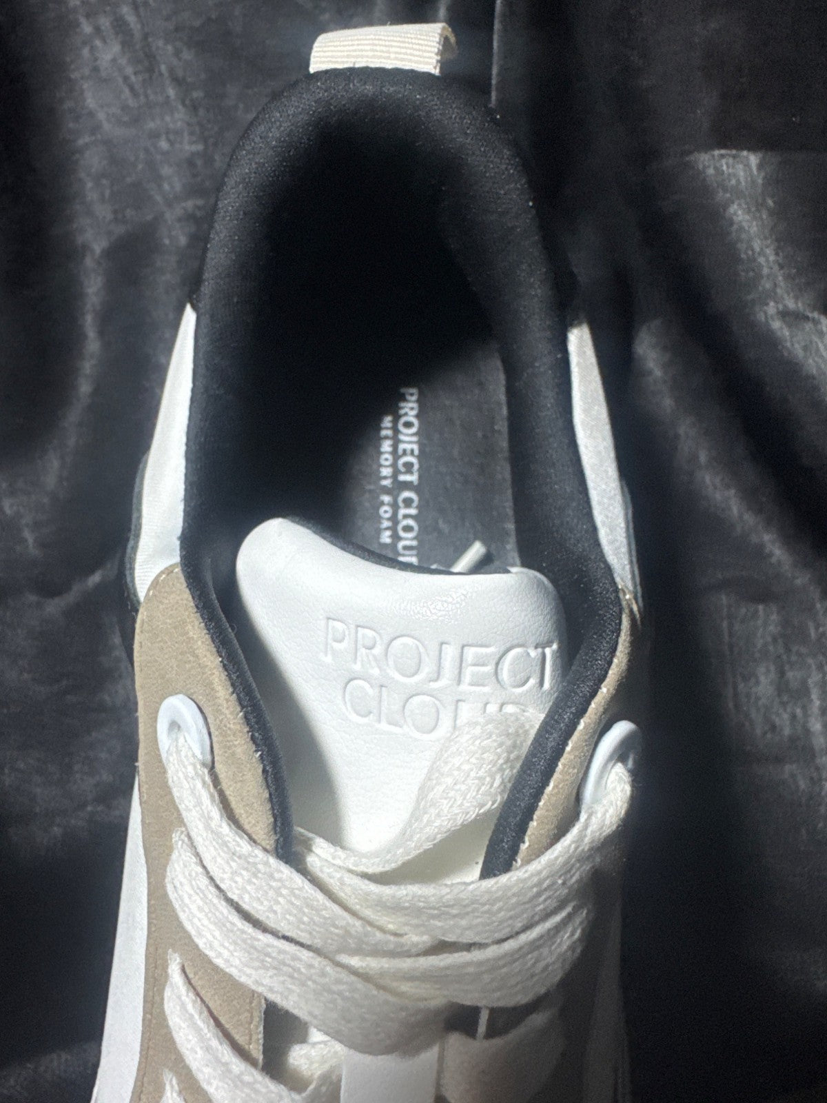Mens Vegan Leather Sneakers By Project Cloud With Memory Foam Anti-Slip Sole