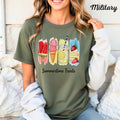 Womens Summertime Treats T Shirt Cute Summer Ice Cream & Popsicle Shirt