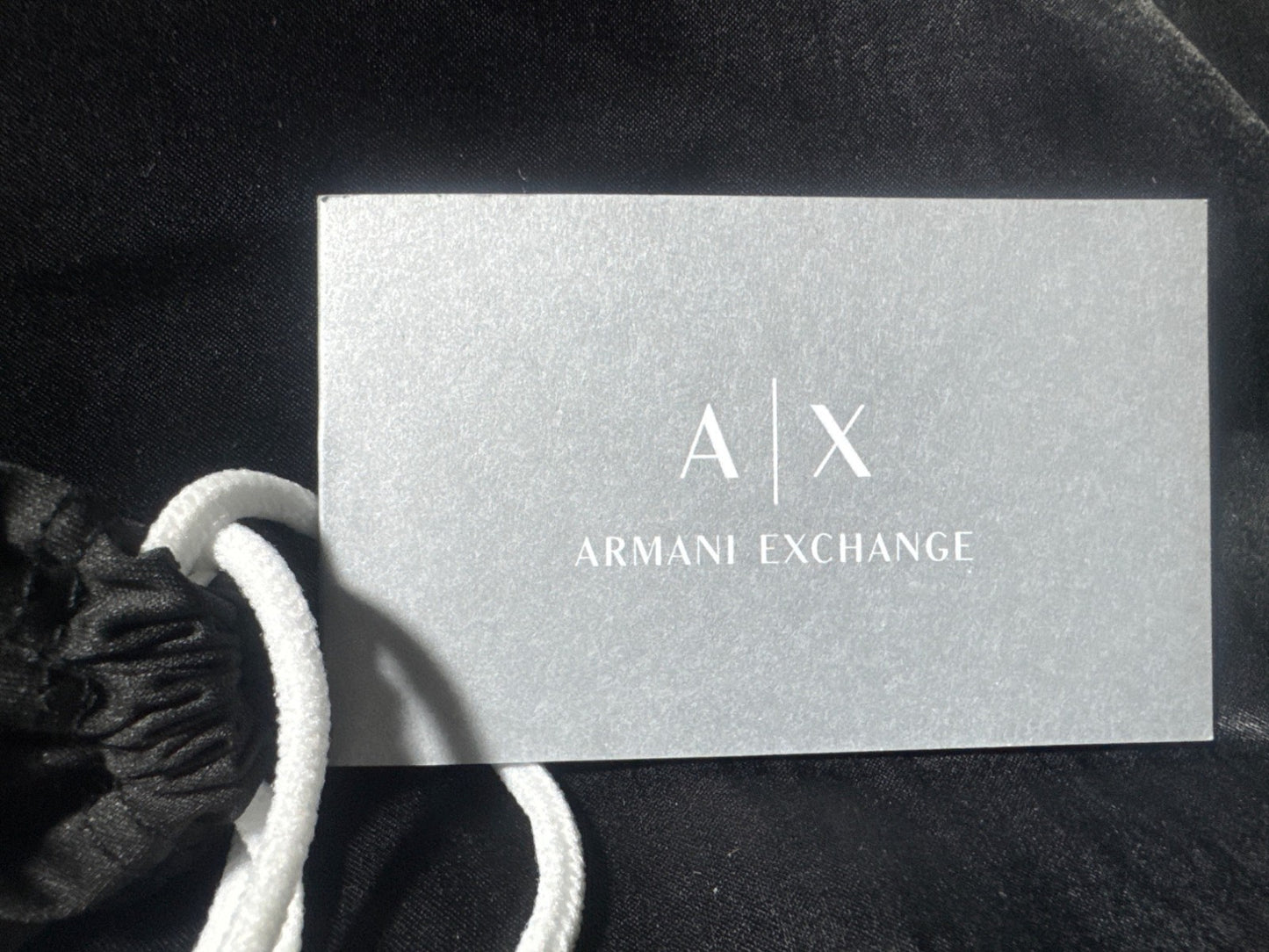 AX Armani Exchange Matte Black Demo Lens Eyeglasses With Case & Certificate Of A