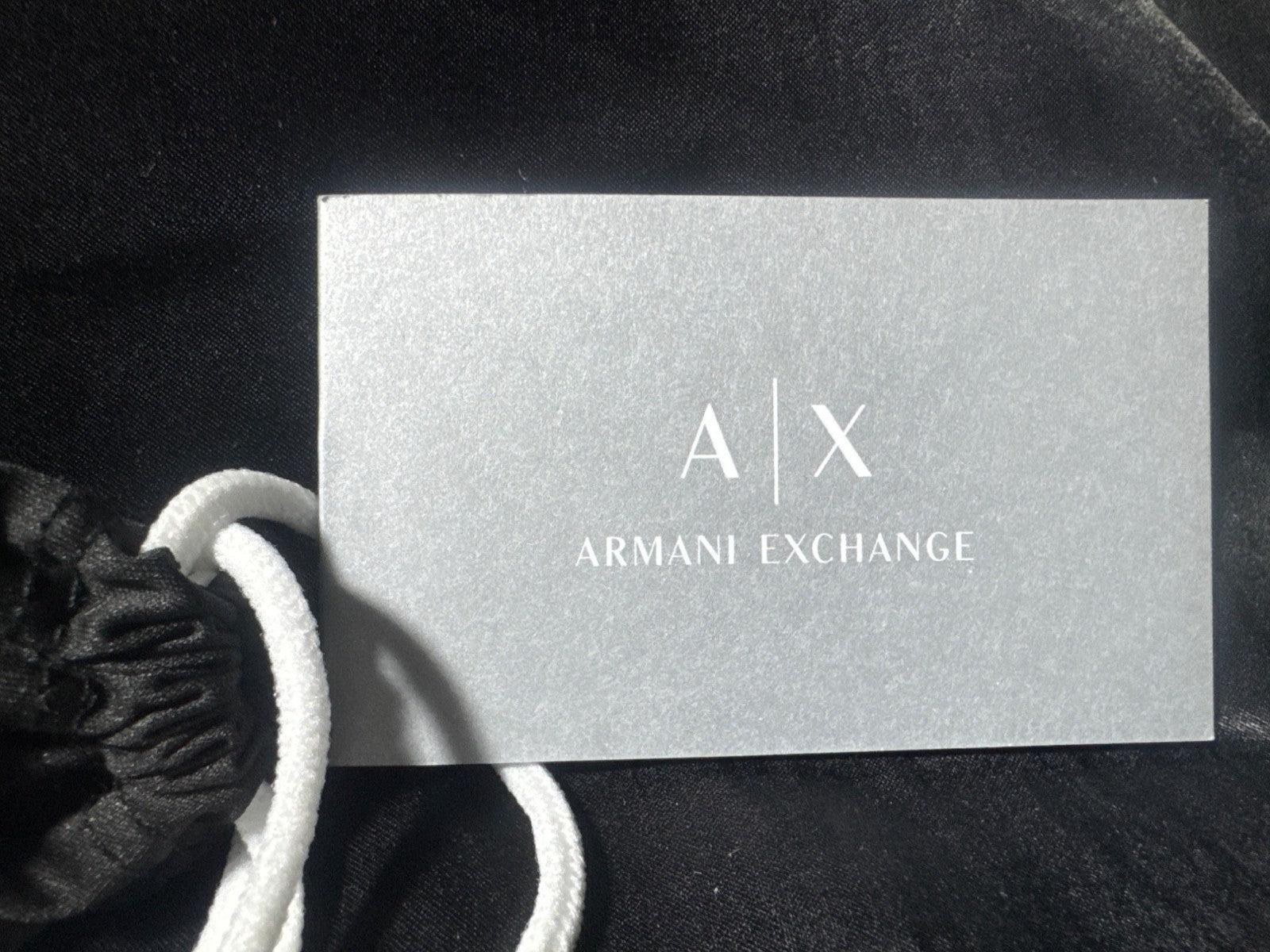 AX Armani Exchange Matte Black Demo Lens Eyeglasses With Case & Certificate Of A