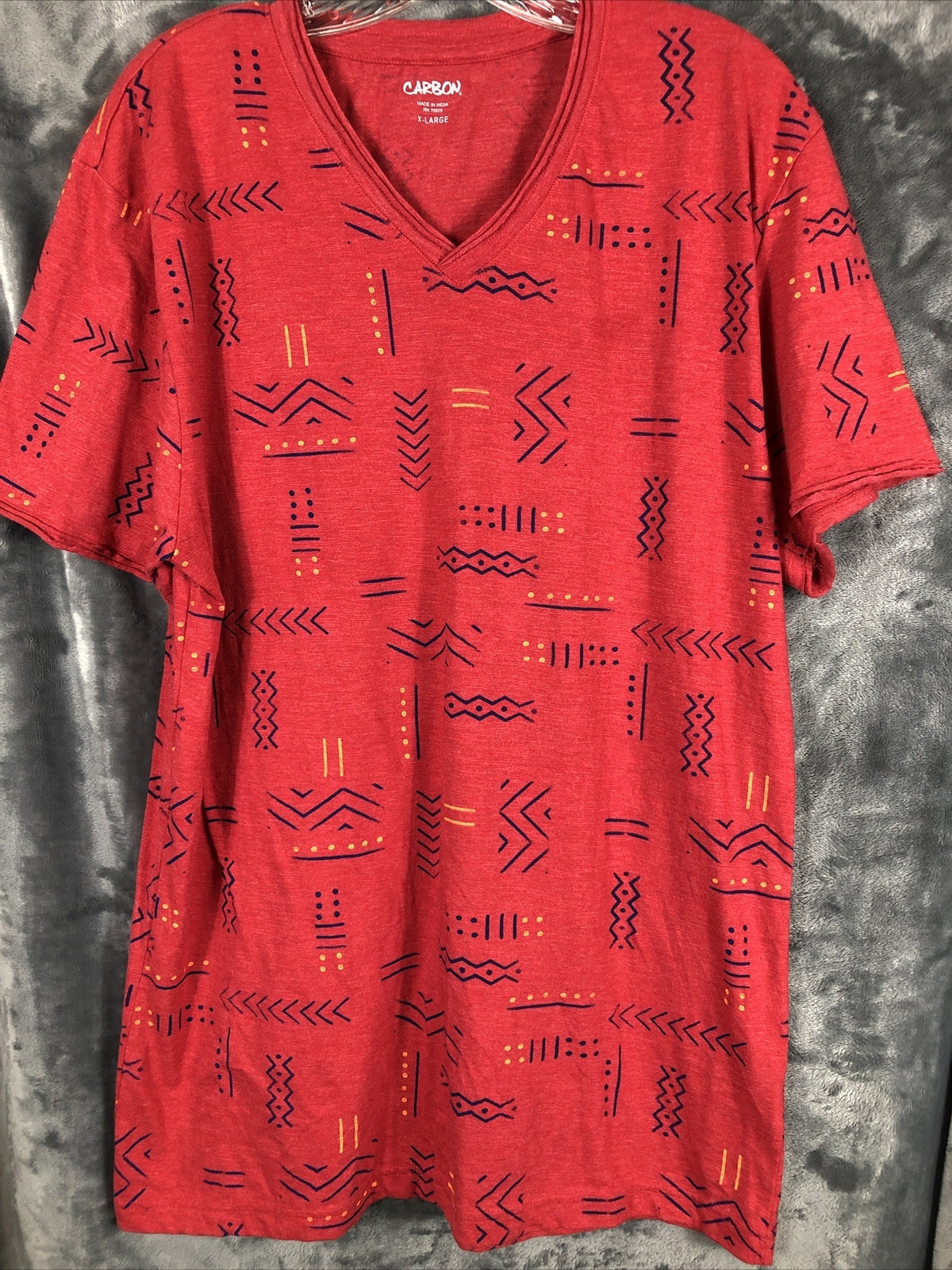 Carbon Mens T Shirt Red Size Adult X-Large Shirt