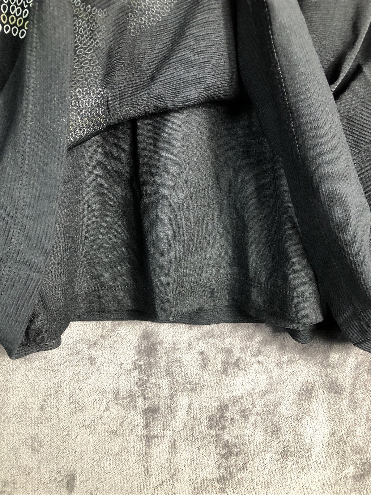 Axcess Women’s Blouse Black Gold Sliver Double Lining Size X-Large