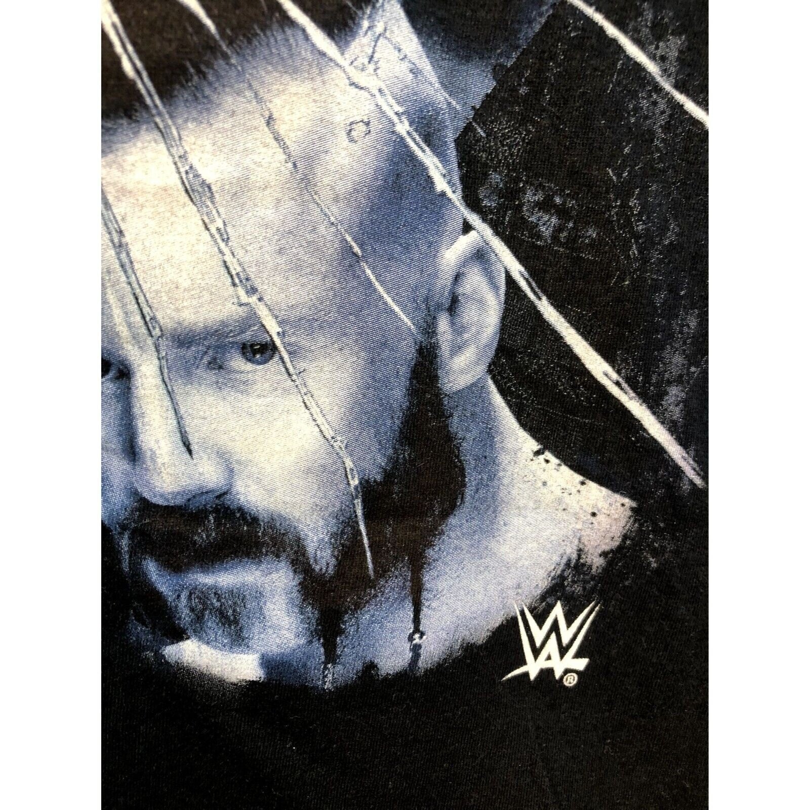 WWE Mens Superstars Black T-Shirt Large 100% Cotton Graphic Tee