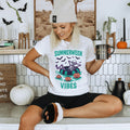 Womans T Shirt Summerween Vibes Shirt Spooky Summer Halloween in July Skeleton
