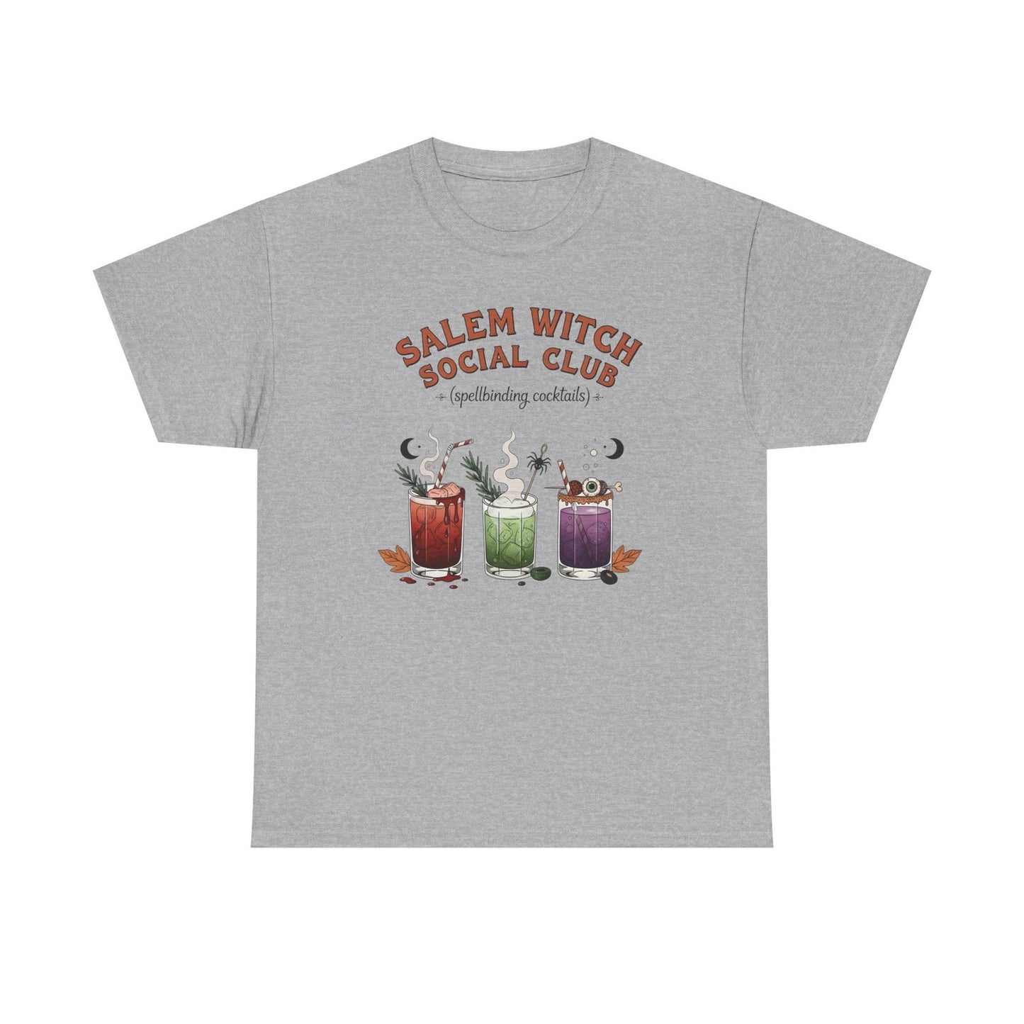 Womans Halloween T Shirt Salem Witch Social Club Top Witchy Fall Spooky Season
