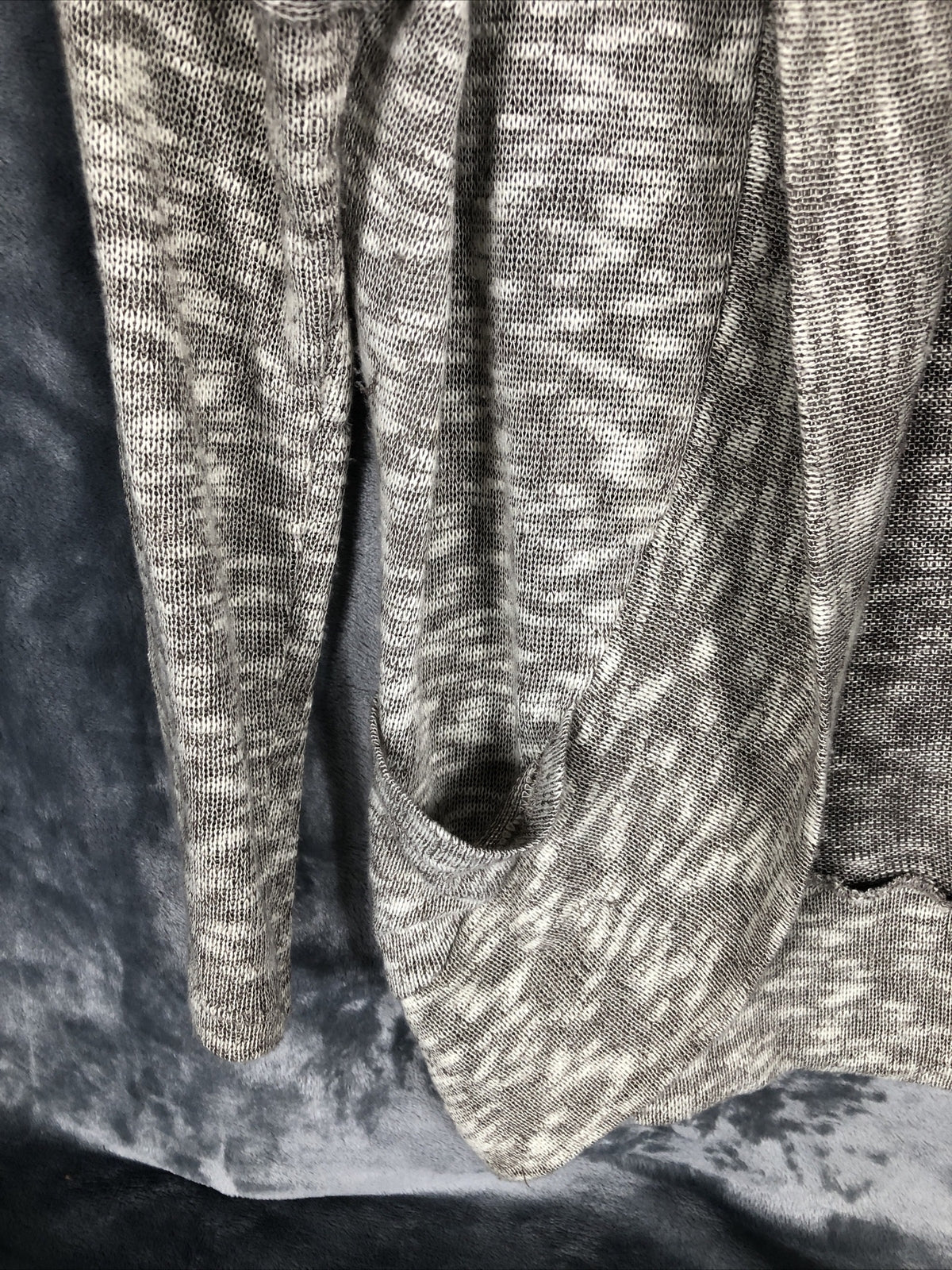 Motherhood Woman's Maternity Gray Open Front Knit Cardigan Sweater With Pockets