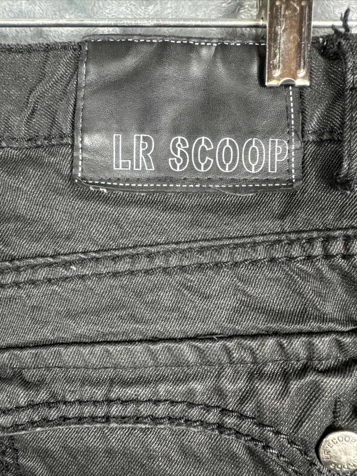 LR Scoop Modern Fit Men's Shorts Black Size 34 Flat Front 100% Cotton