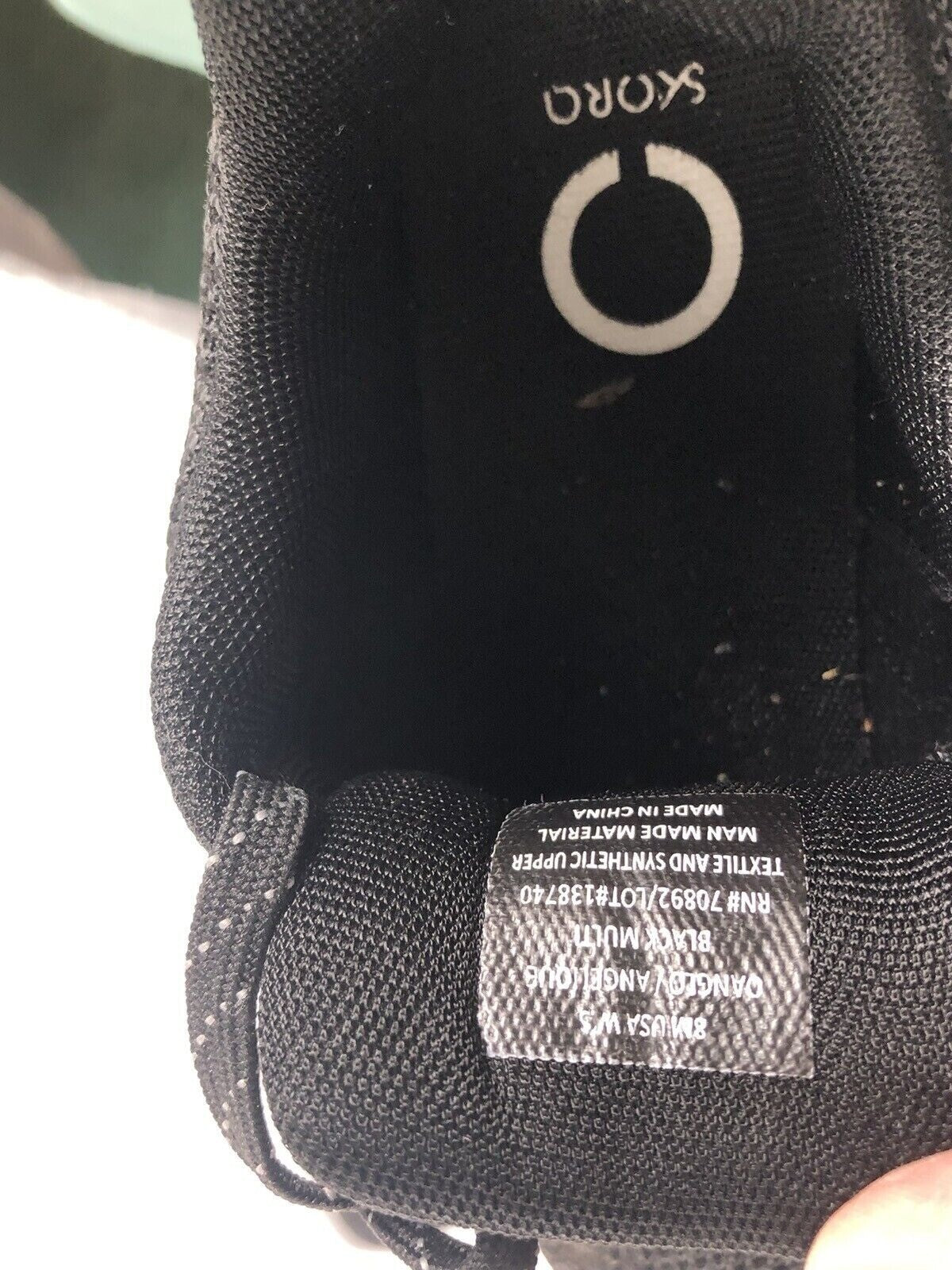 Skora Womens Shoes Athletic Running Shoes Black & Blue Lace-Up Sneakers