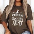 Womans T Shirts One Spooky Aunt Shirt Halloween Top Cute Fall Halloween Gift