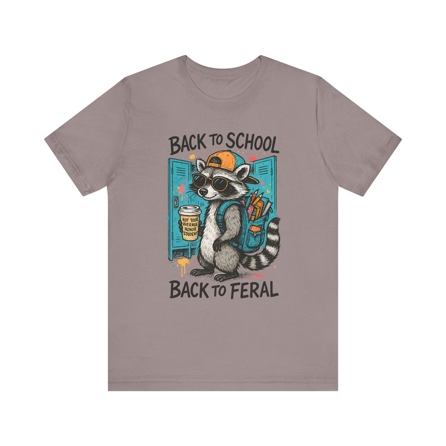 Womans Funny T Shirt Feral & Fabulous Back to School Top Chaos Wild Child Tee 