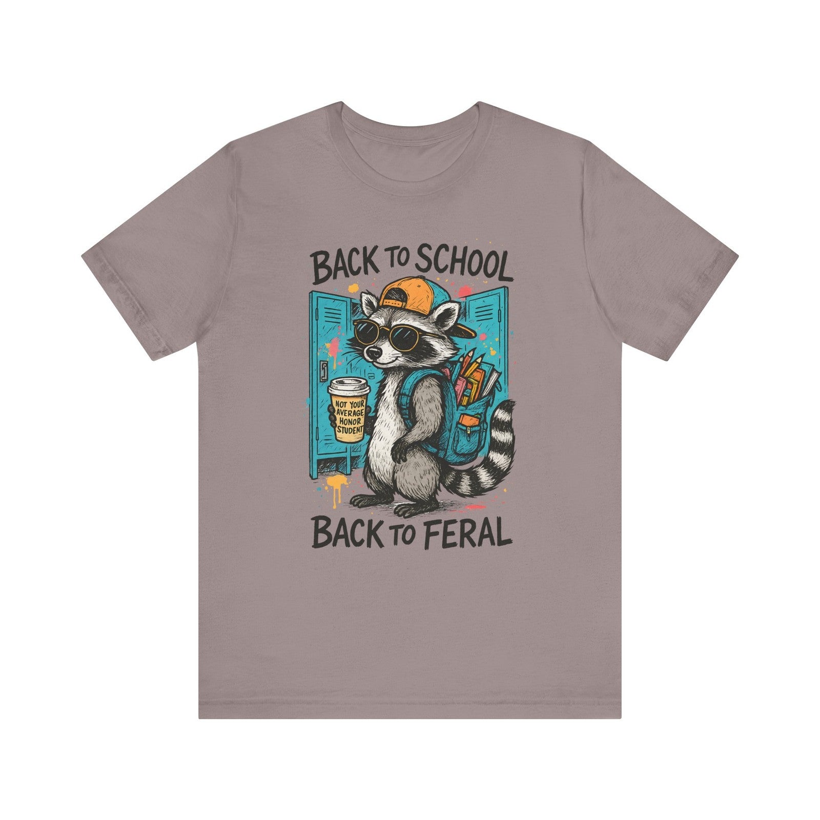 Womans Funny T Shirt Feral & Fabulous Back to School Top Chaos Wild Child Tee 