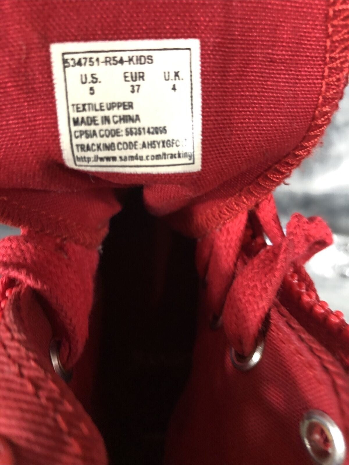 Levis Red High-Top Sneakers With Laces & Zippers Size 9