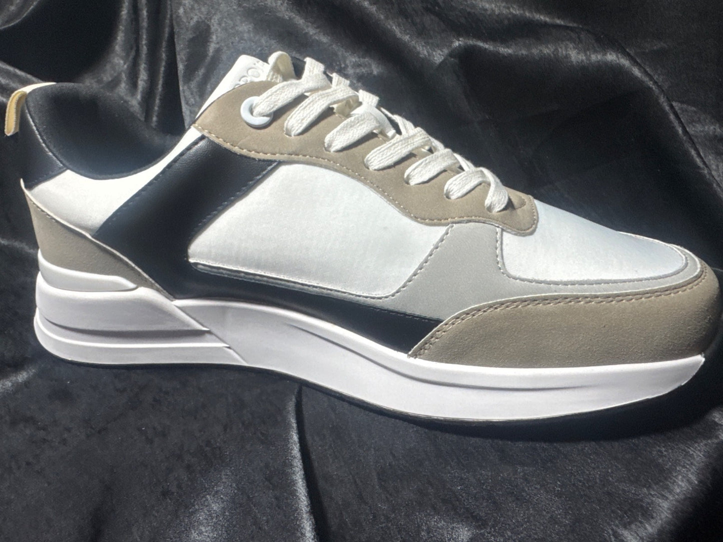 Mens Vegan Leather Sneakers By Project Cloud With Memory Foam Anti-Slip Sole