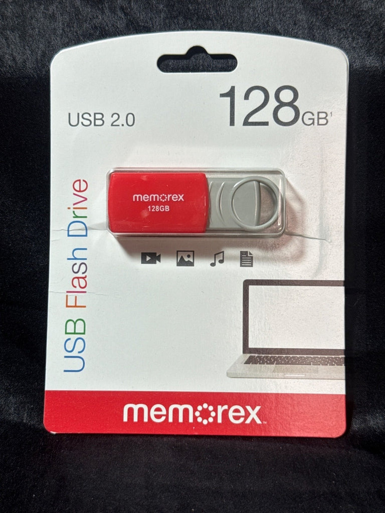 Memorex 128GB USB 2.0 Flash Drive With Swivel Cap Design