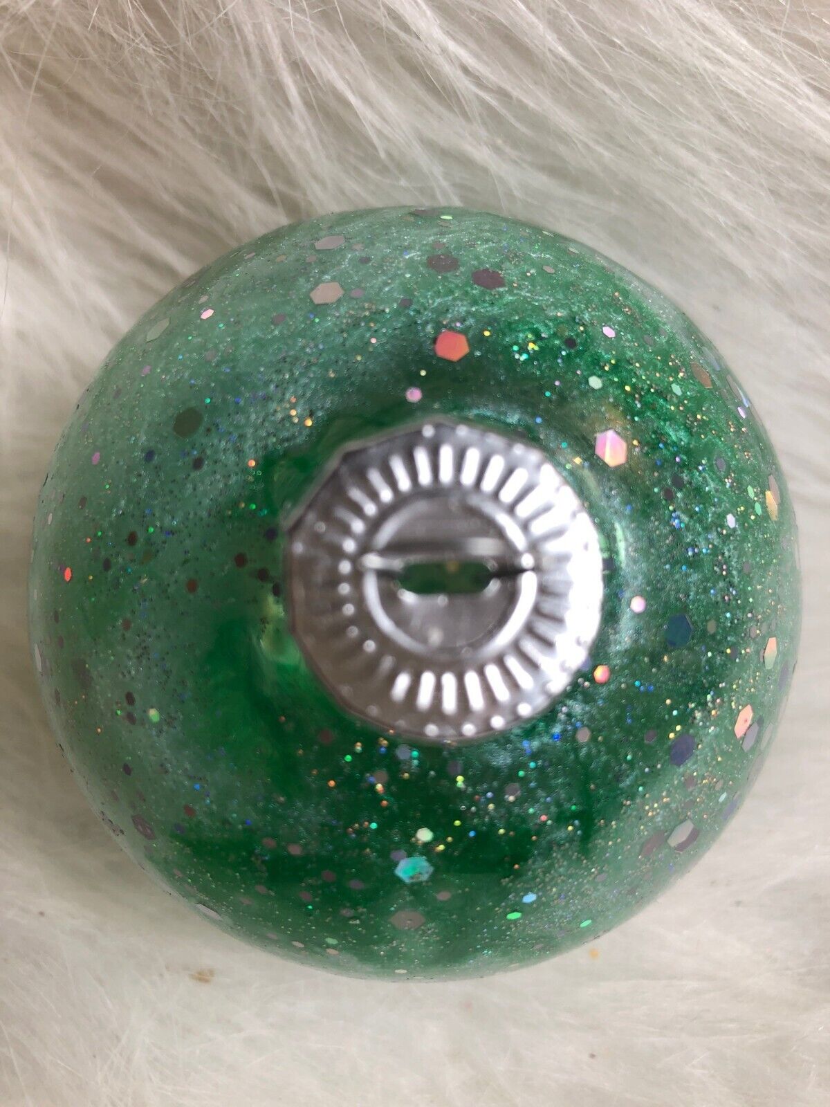 Green Glittery Christmas Tree Ornament Bauble