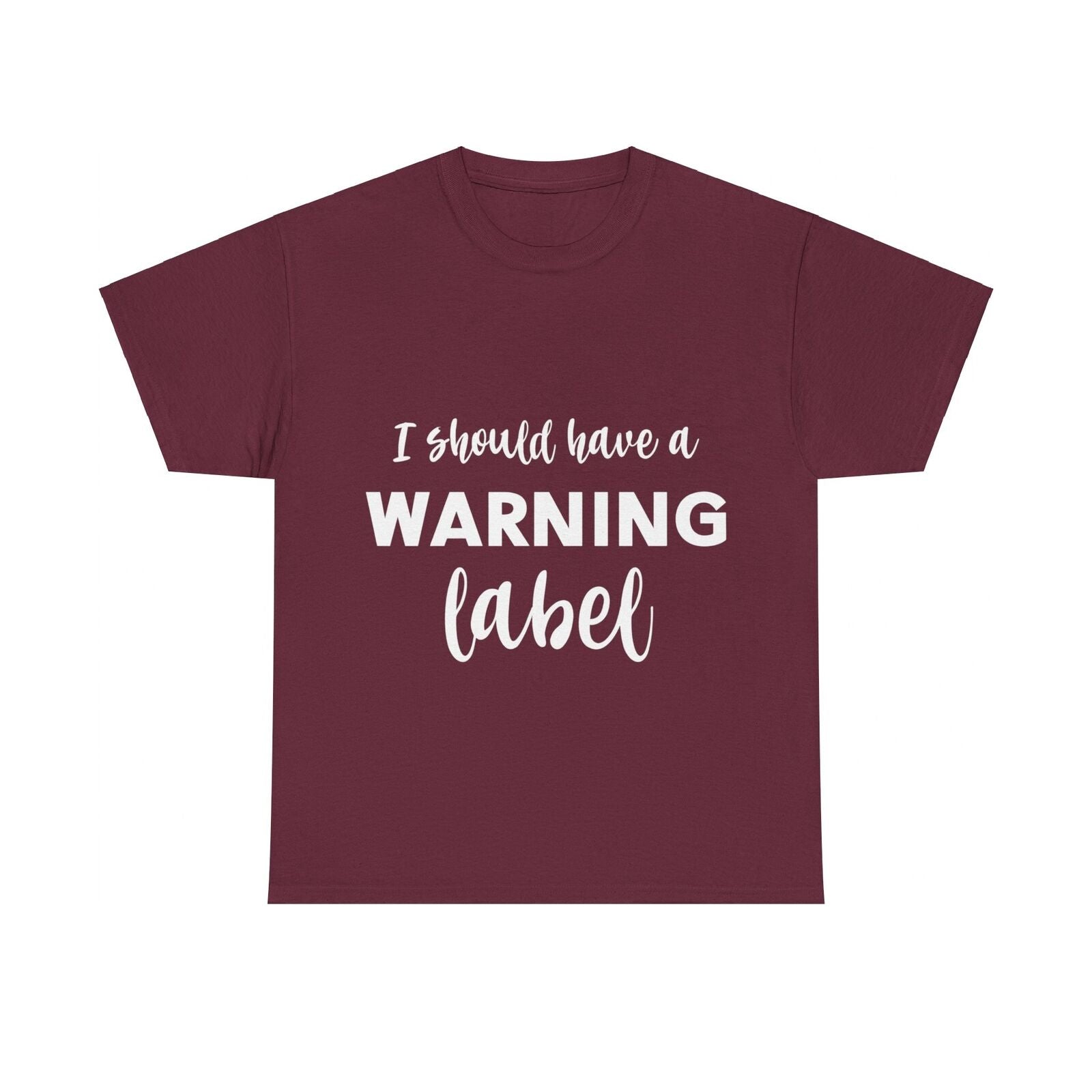 Funny Woman's T Shirt I Should Have Came With A Warning  Label Woman's Fun Shirt