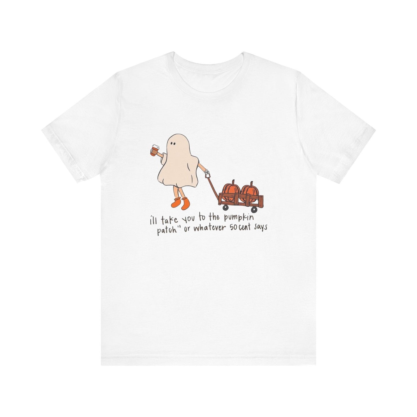 Womans Halloween Shirt I'll Take You 2 The Pumpkin Patch Wherever 50 Cent Says