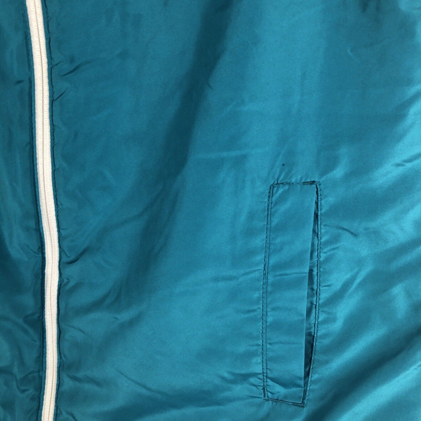 Merona Reversible Puffer Vest Womens Cream Teal Size Large Full Zip Pockets