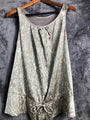 Liz Lange Women’s  Shirt Maternity Top Pleaded Draw String Sleeveless Size M
