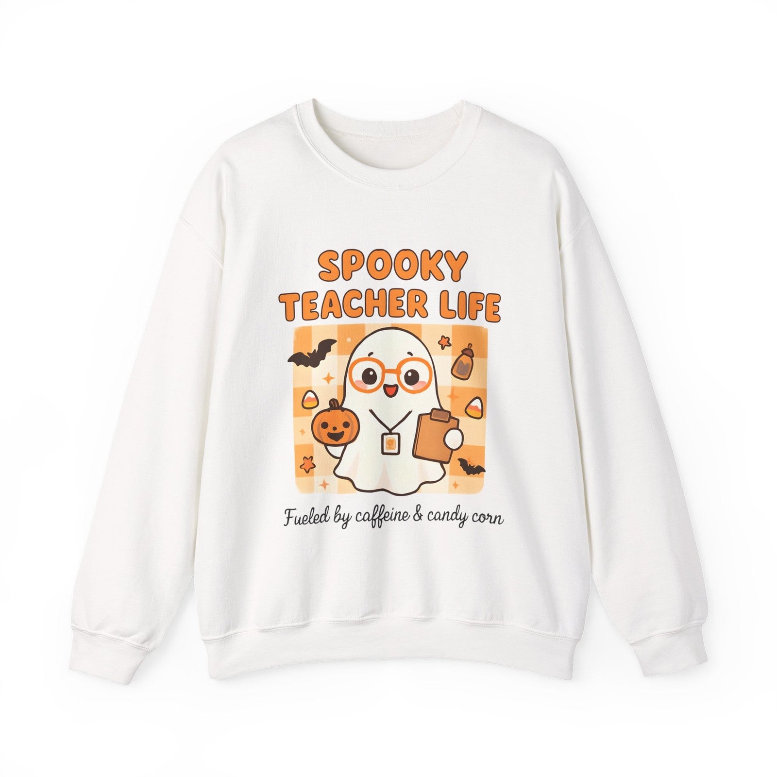 Womans Spooky Teacher Sweatshirt Halloween Teacher Shirt Ghost Cute Teacher Gift