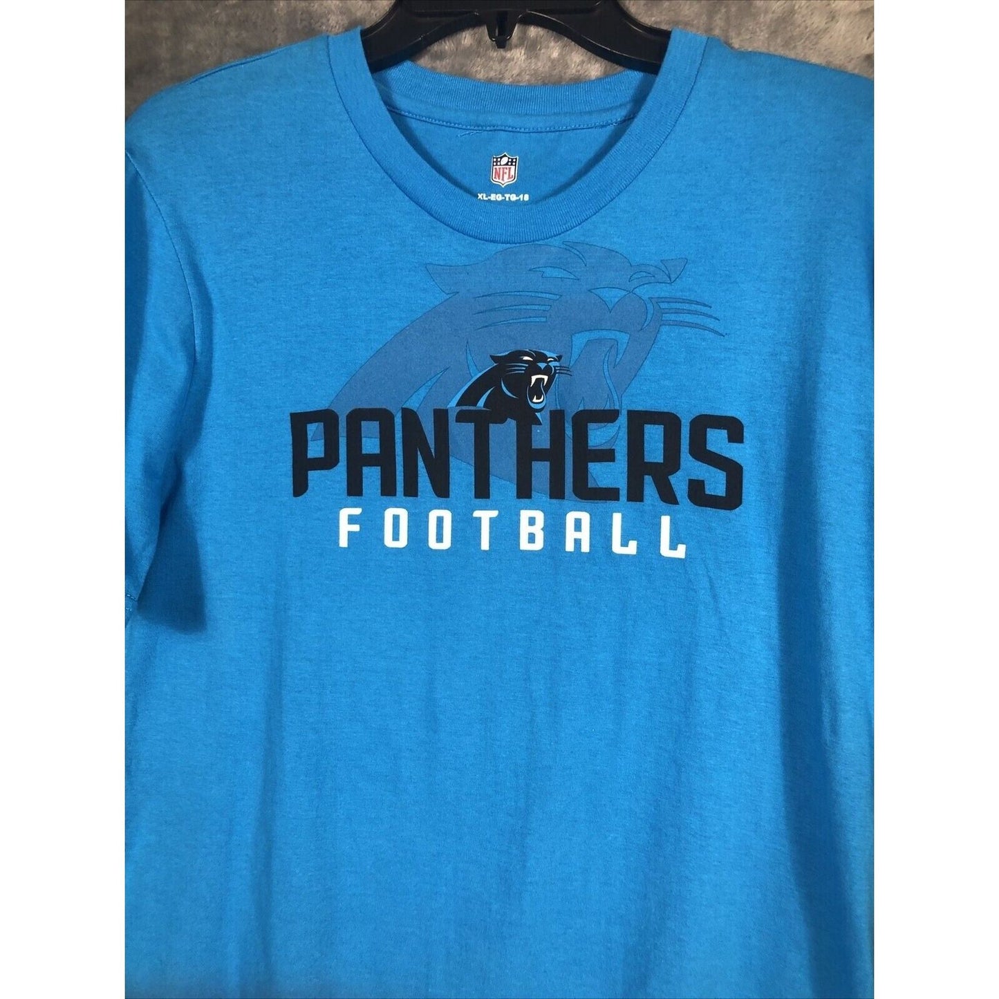 Carolina Panthers Shirt Youth Size Extra Large XL Tee Short Sleeve NFL Football