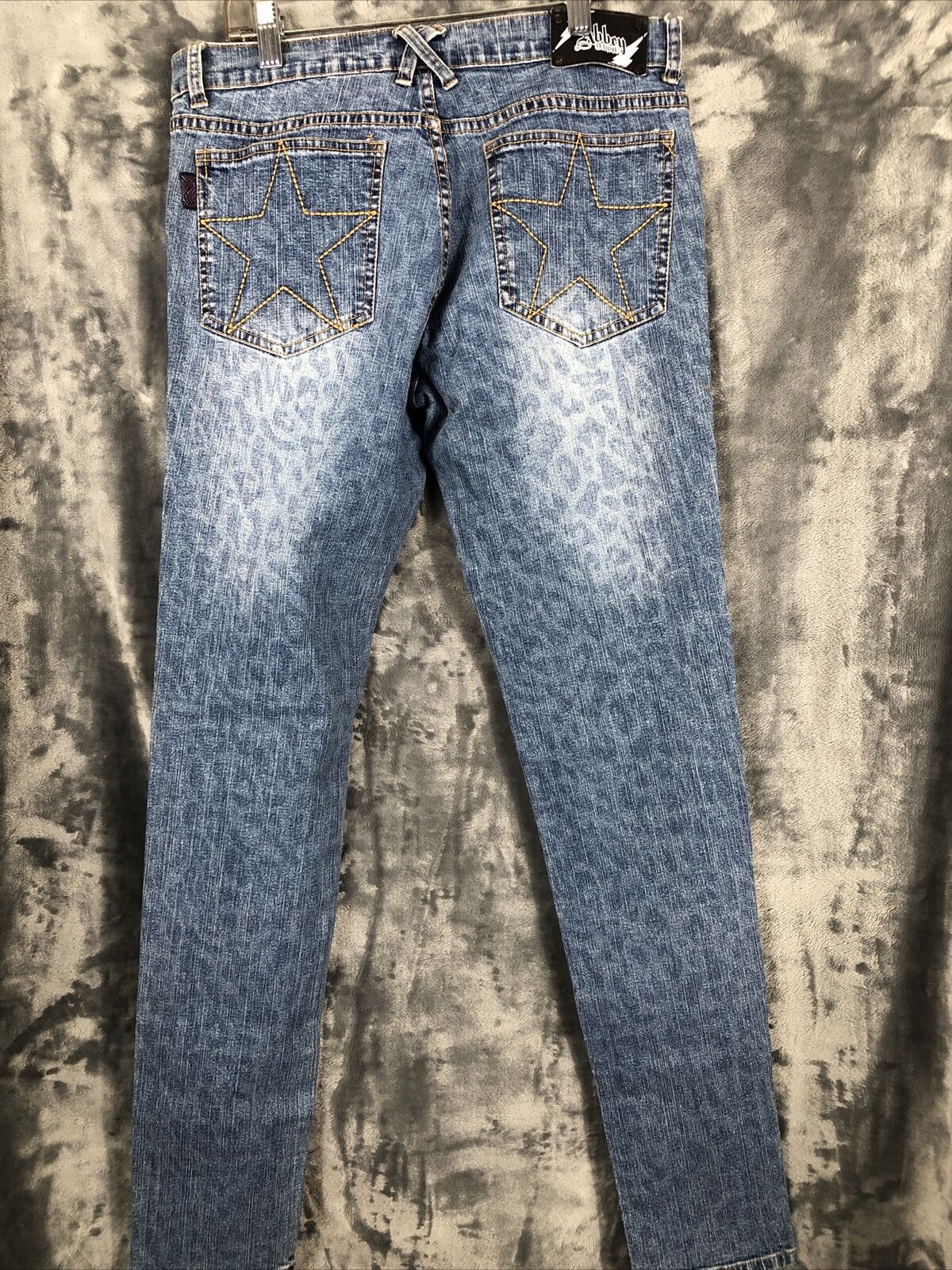 AubreyDawn,  Blue Jeans  ,Women Size 11 Cheetah Print , Sliver Stud Detail