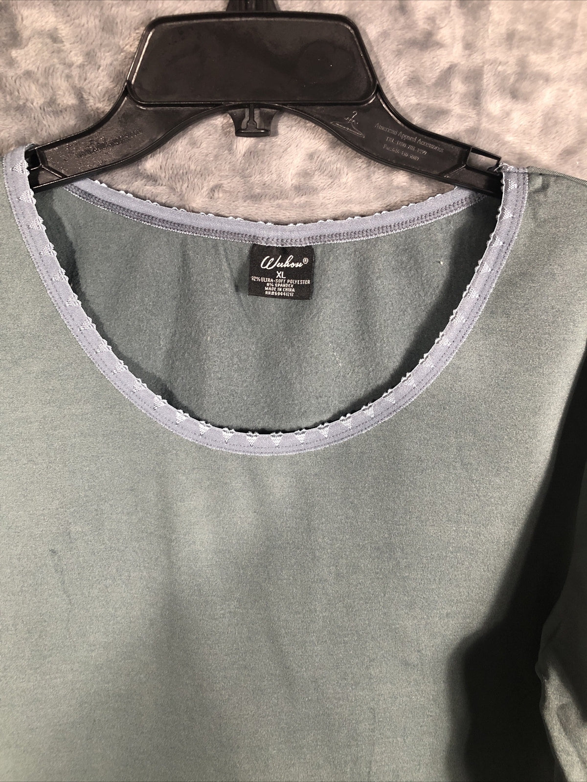 Wuboru Shirt Women’s Green Pull Over Long Sleeve Adult Size Extra Large