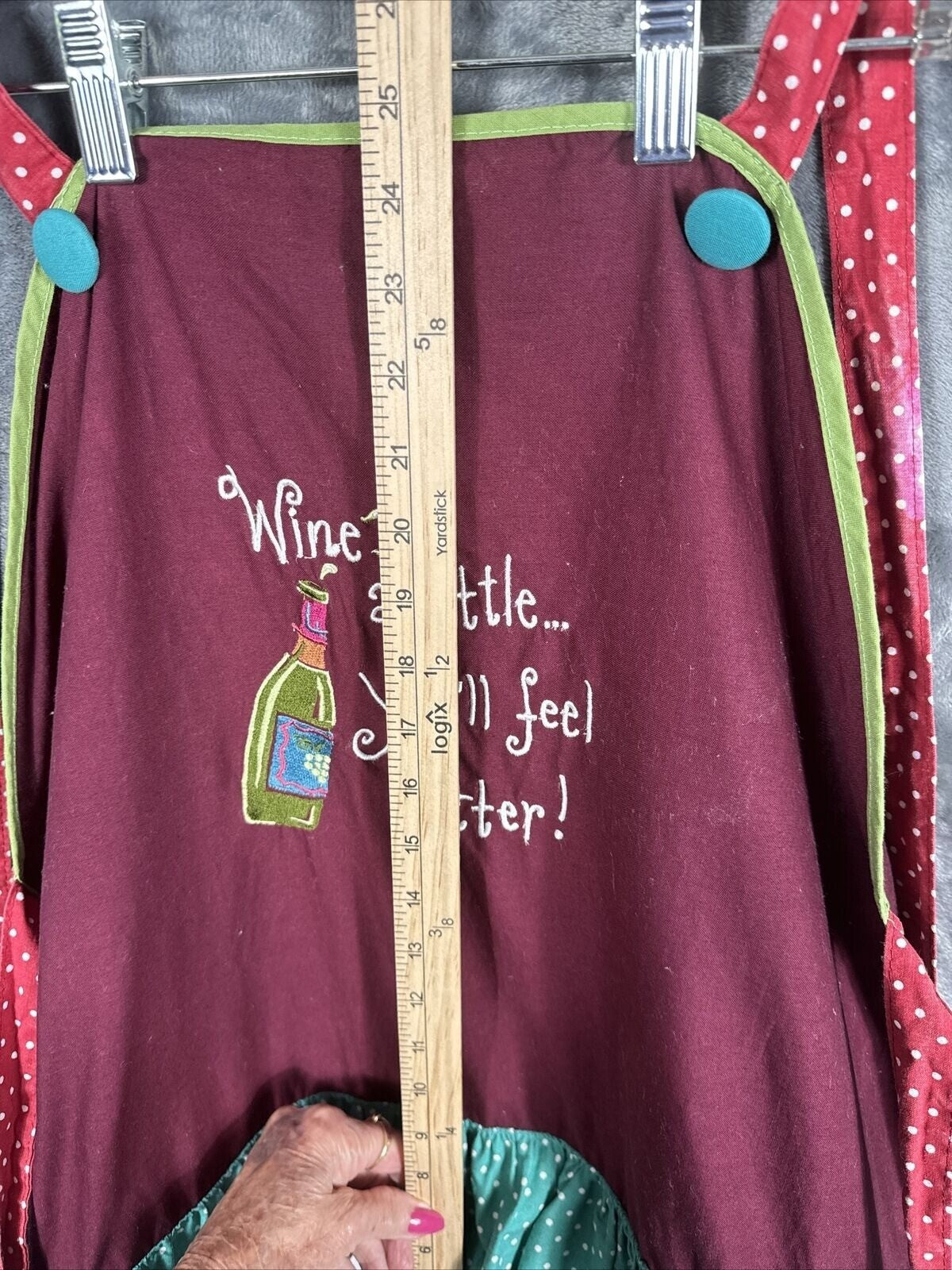 Kay Dee Designs Apron 'Wine a Little... You'll Feel Better' Kitchen Ruffles Wine