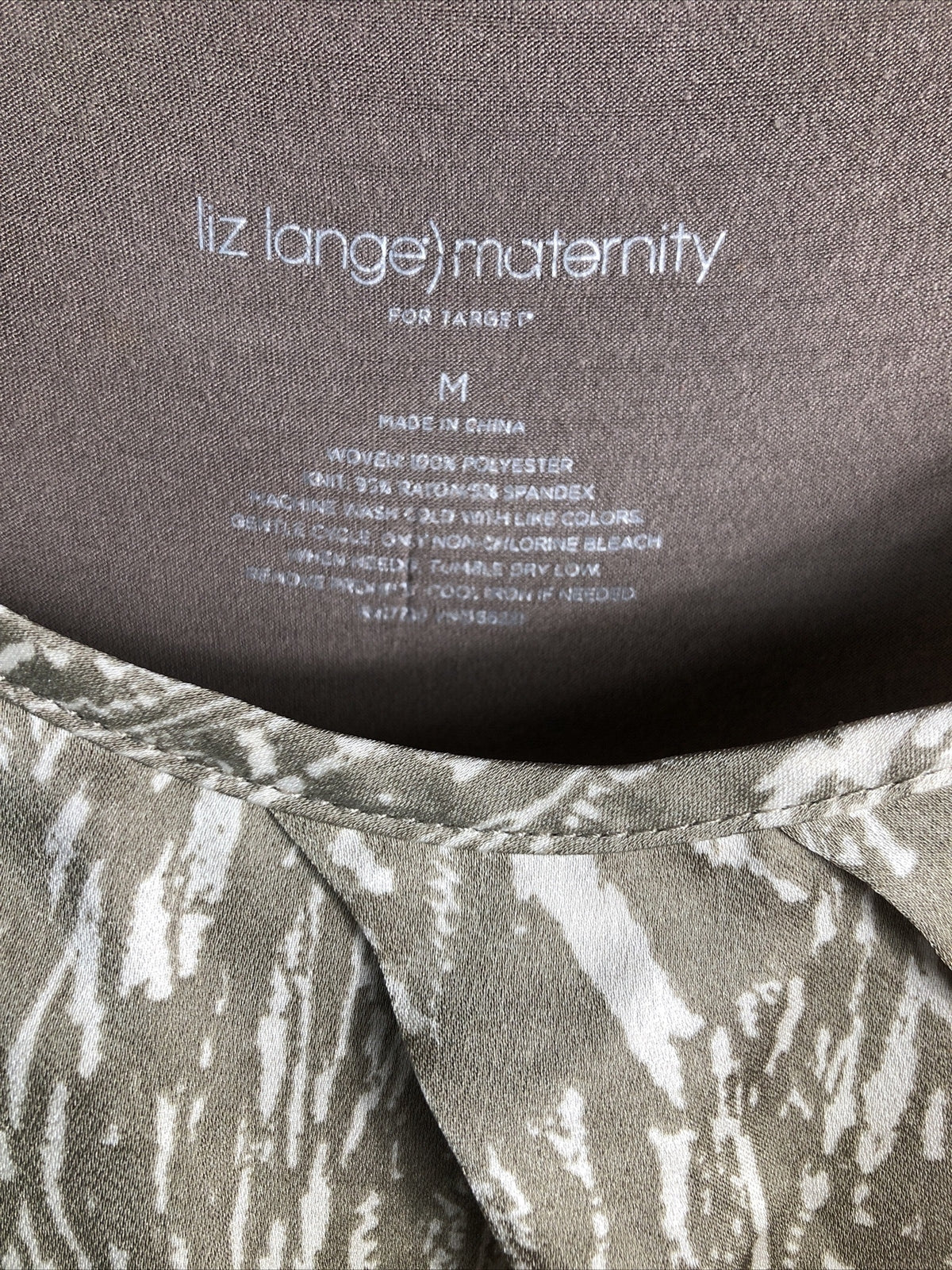 Liz Lange Women’s  Shirt Maternity Top Pleaded Draw String Sleeveless Size M