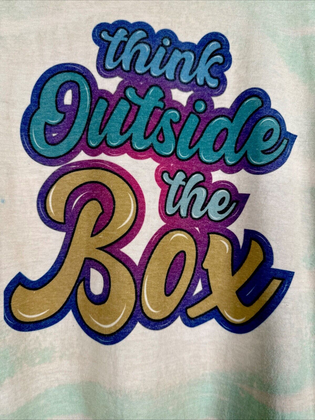 Women’s T-shirt extra large think outside the box sharp