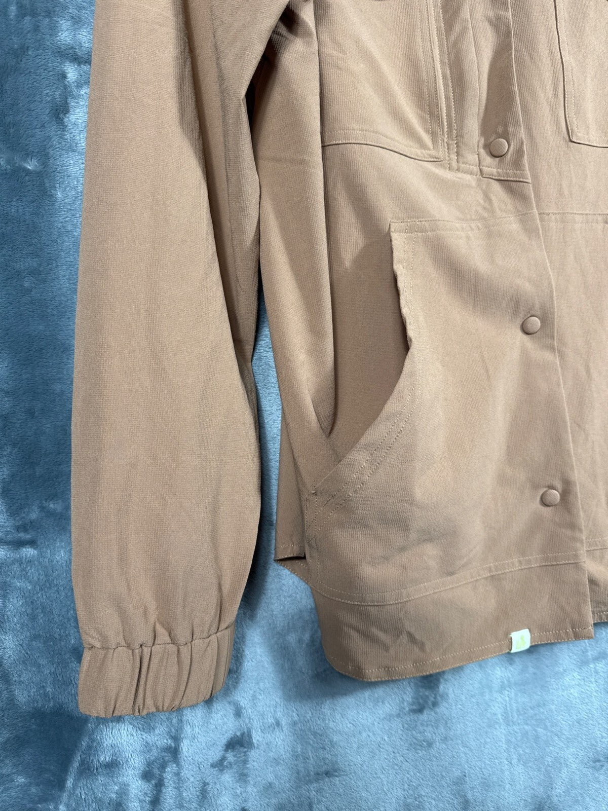 Lato Mens Brown Jacket Rpet/Spandex With Snap Closures & Elastic Cuffs
