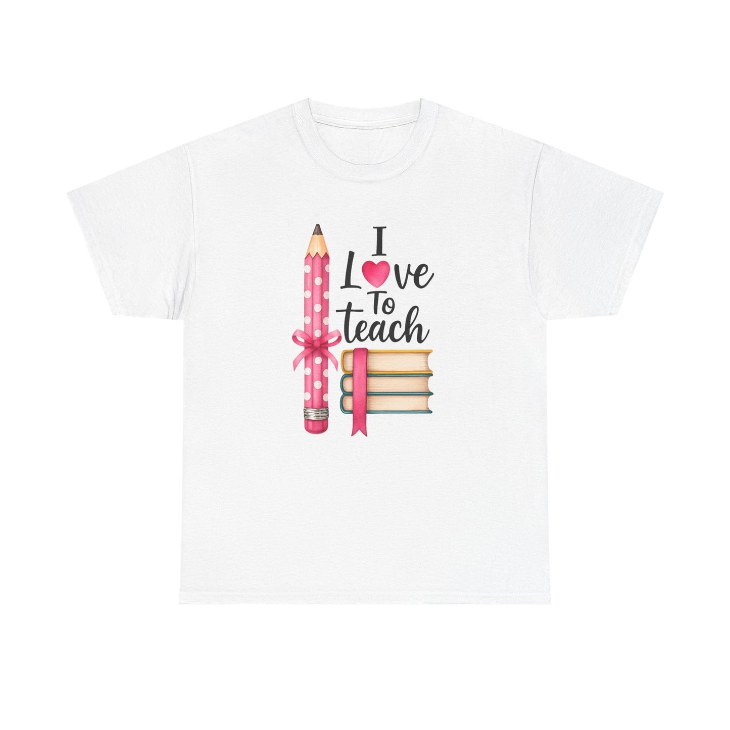 Womans Teaching T Shirt I Love to Teach Teacher Shirt Gift Back to School Wear