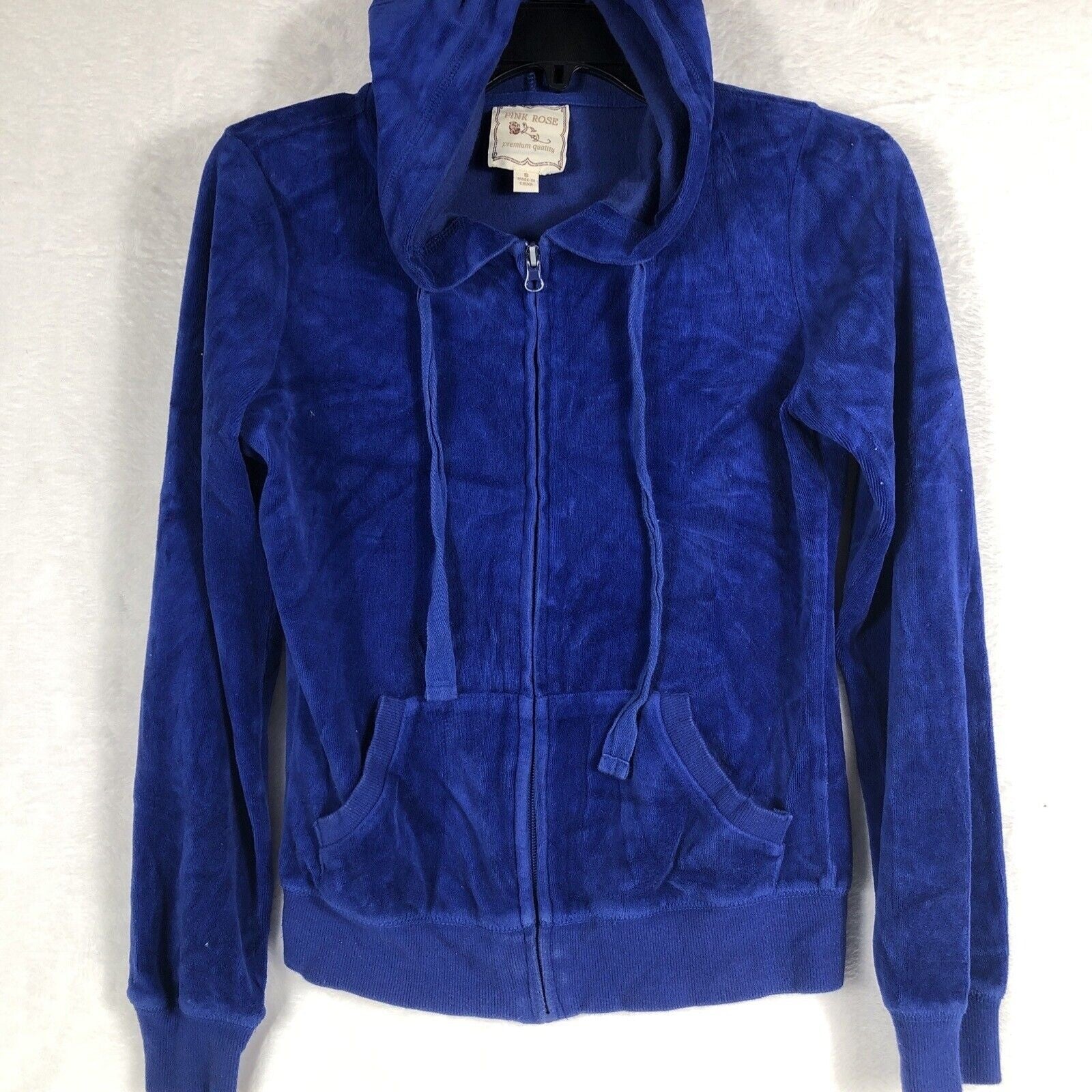 Pink Rose Girls Blue Hoodie LOL Velour Premium Quality Size Small