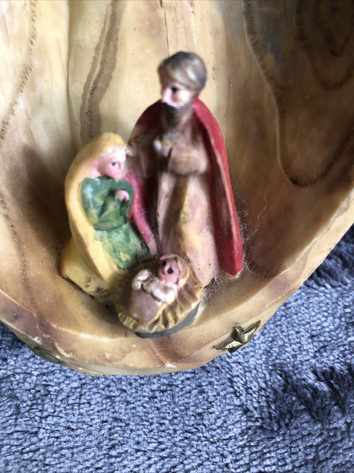 Holy Family Nativity Scene Angel Wings Resin