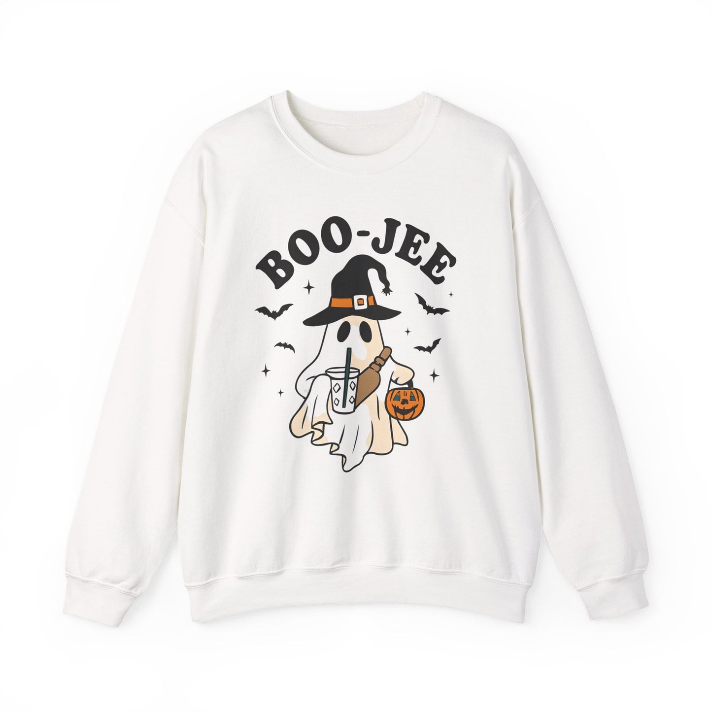 Boo Jee Womens Sweatshirt  Cute Halloween Pullover, Cozy Fall Graphic Top
