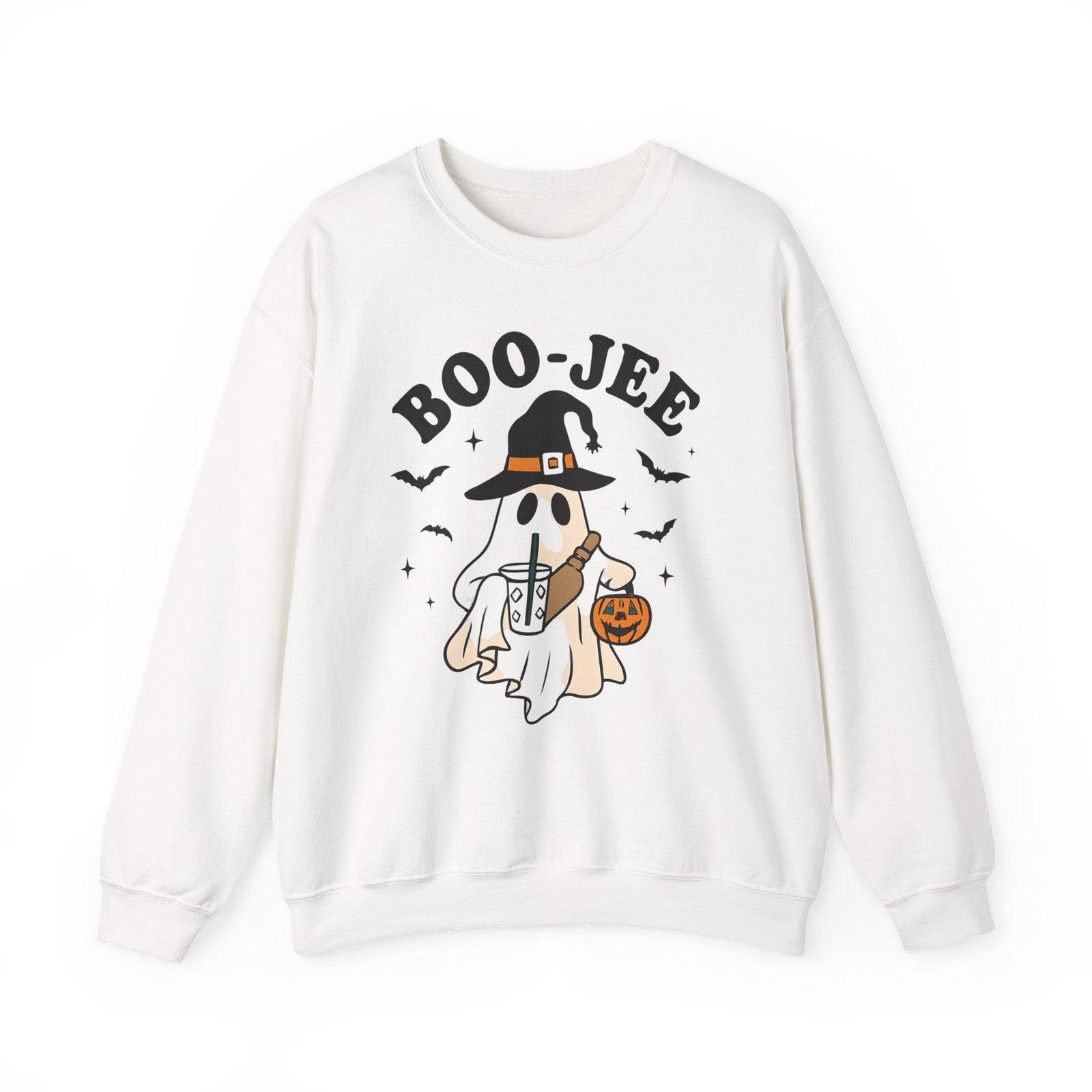 Boo Jee Womens Sweatshirt  Cute Halloween Pullover, Cozy Fall Graphic Top