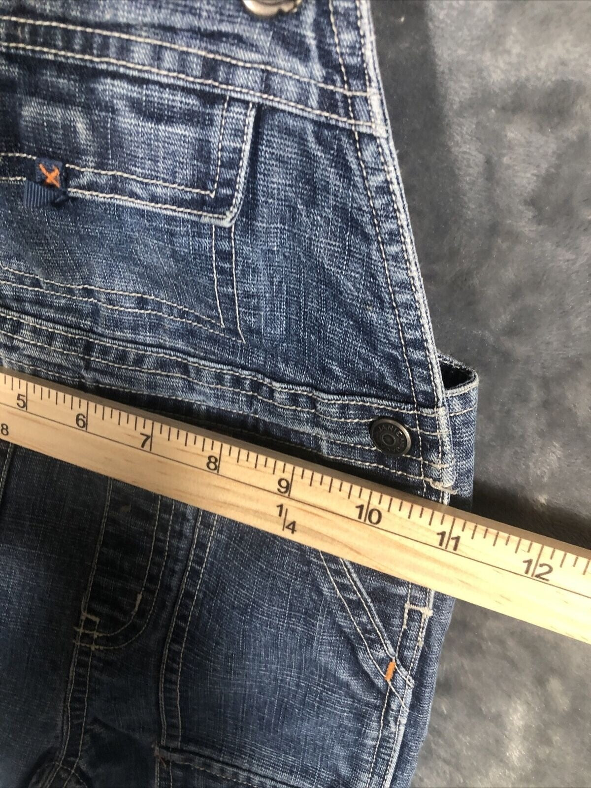 Janie & Jack Blue Denim Overalls With Adjustable Straps & Front Pockets