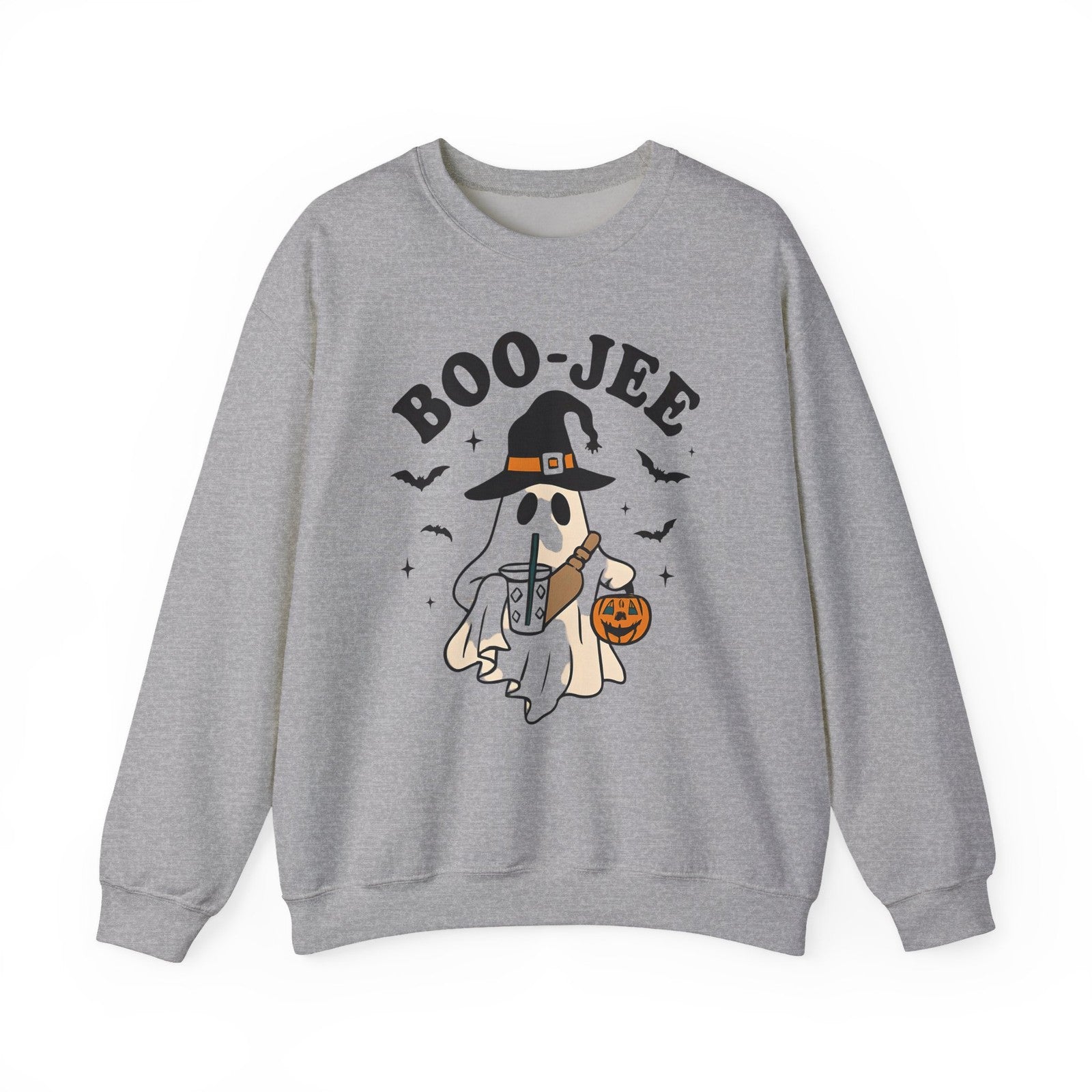 Boo Jee Womens Sweatshirt  Cute Halloween Pullover, Cozy Fall Graphic Top