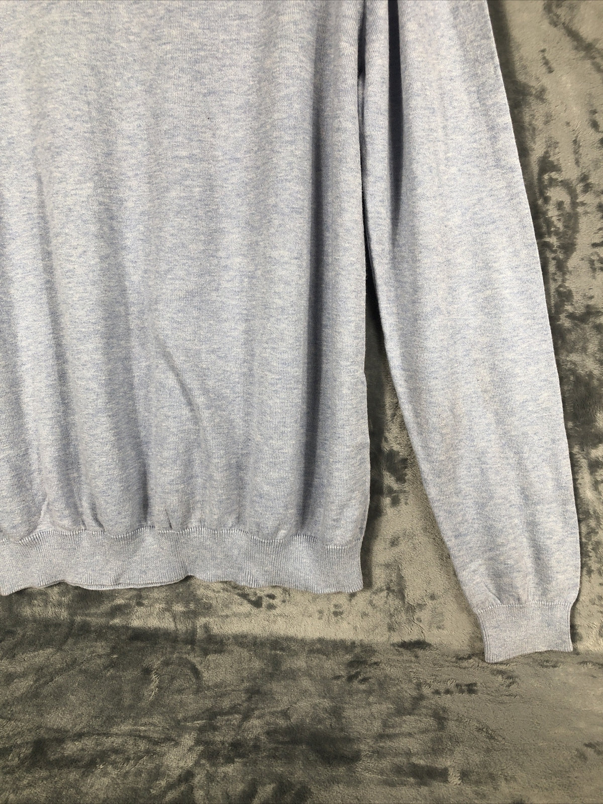 H&M Sweater Men’s Pull Over V-Neck Light Blue Long Sleeves Adult Large