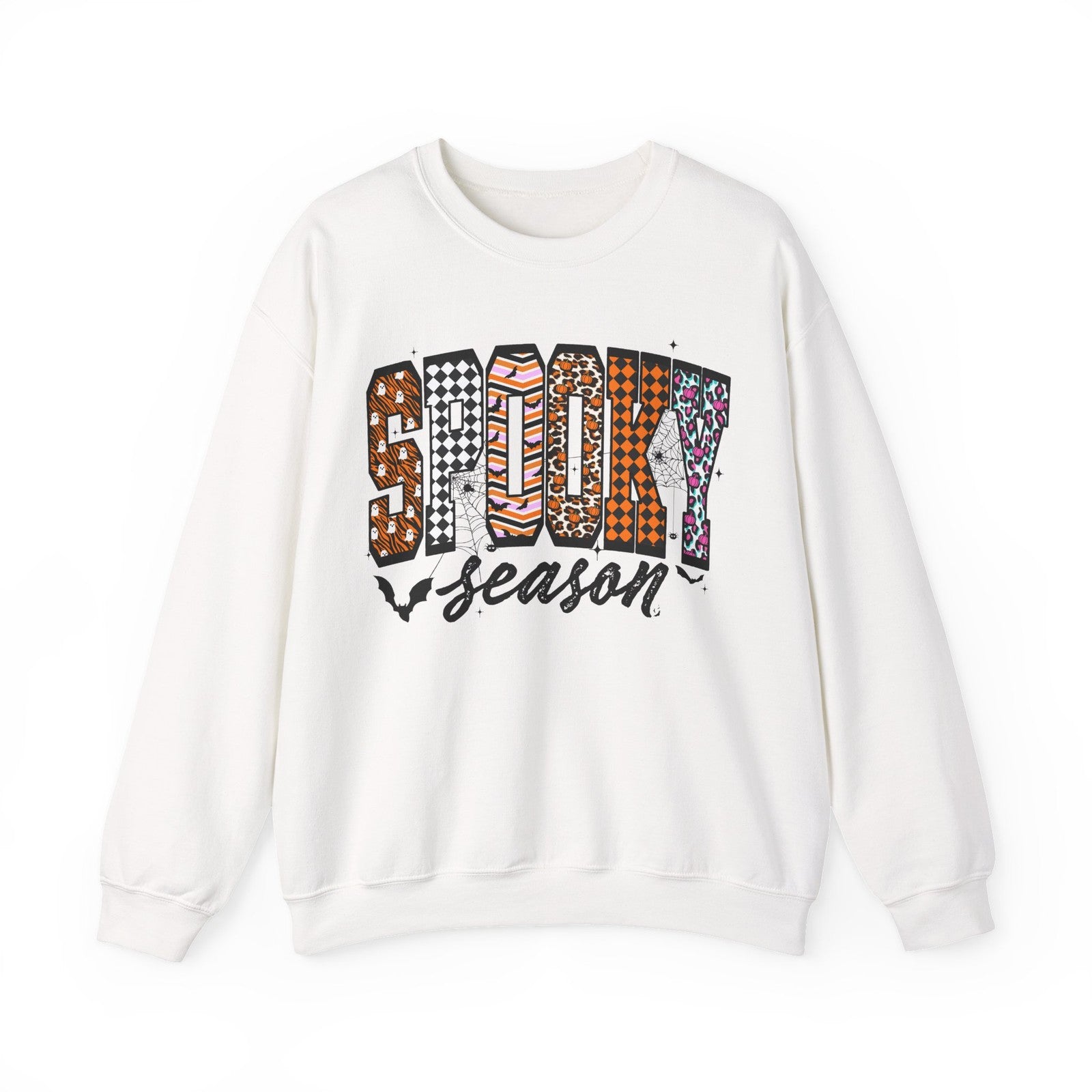 Spooky Halloween Sweatshirt Retro Halloween Top Coquette Leopard Checkered Fall