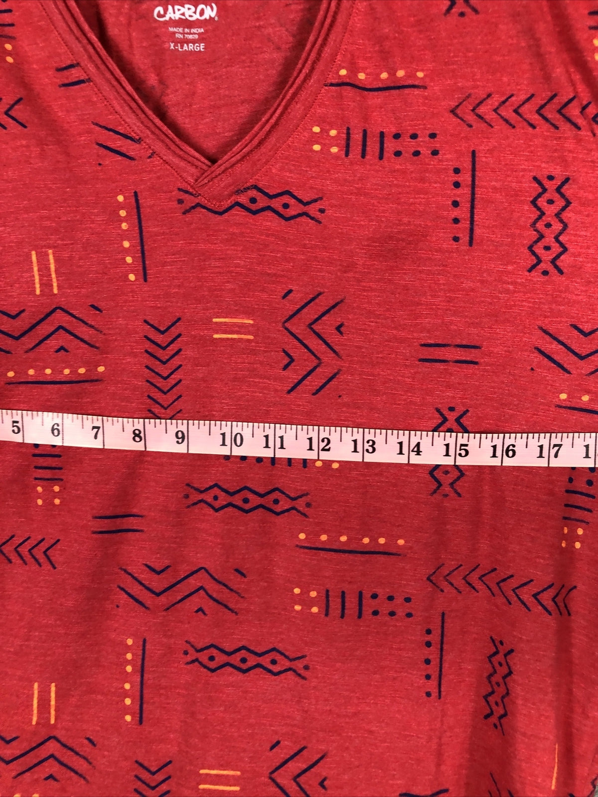 Carbon Mens T Shirt Red Size Adult X-Large Shirt